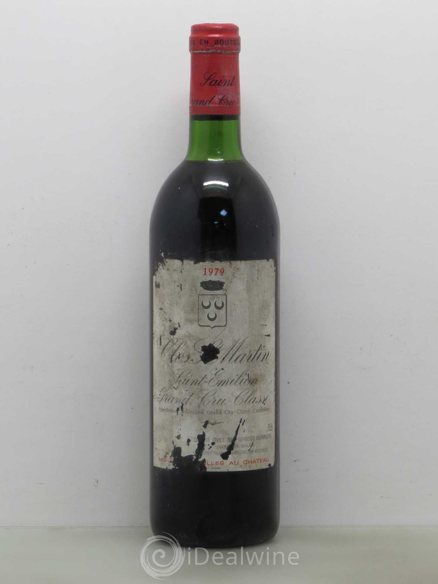 Clos Saint Martin Grand Cru Classé 1979 - Lot de 1 bouteille - 0