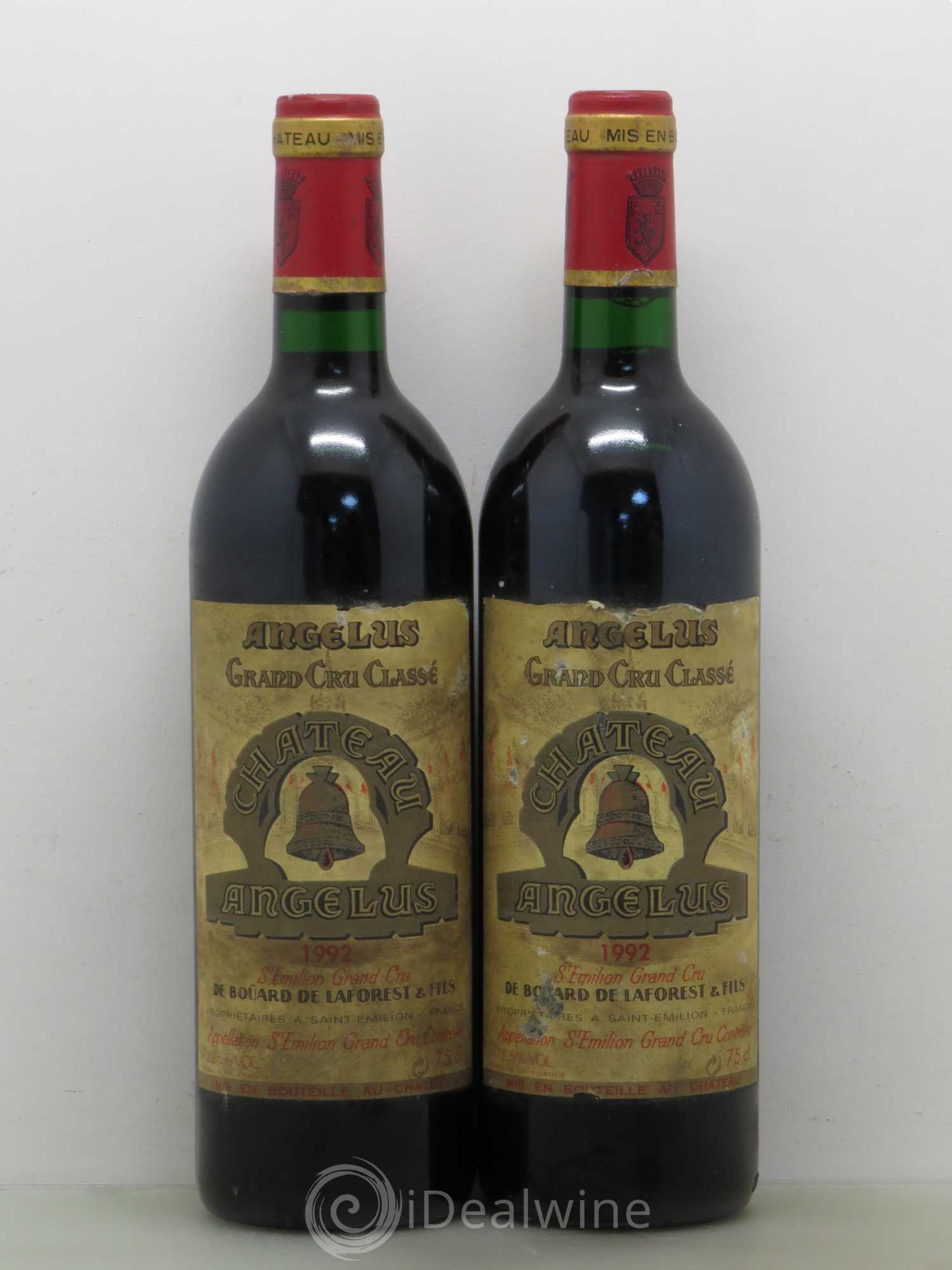 Château Angélus 1er Grand Cru Classé A 1992 - Lot de 2 bouteilles - 0