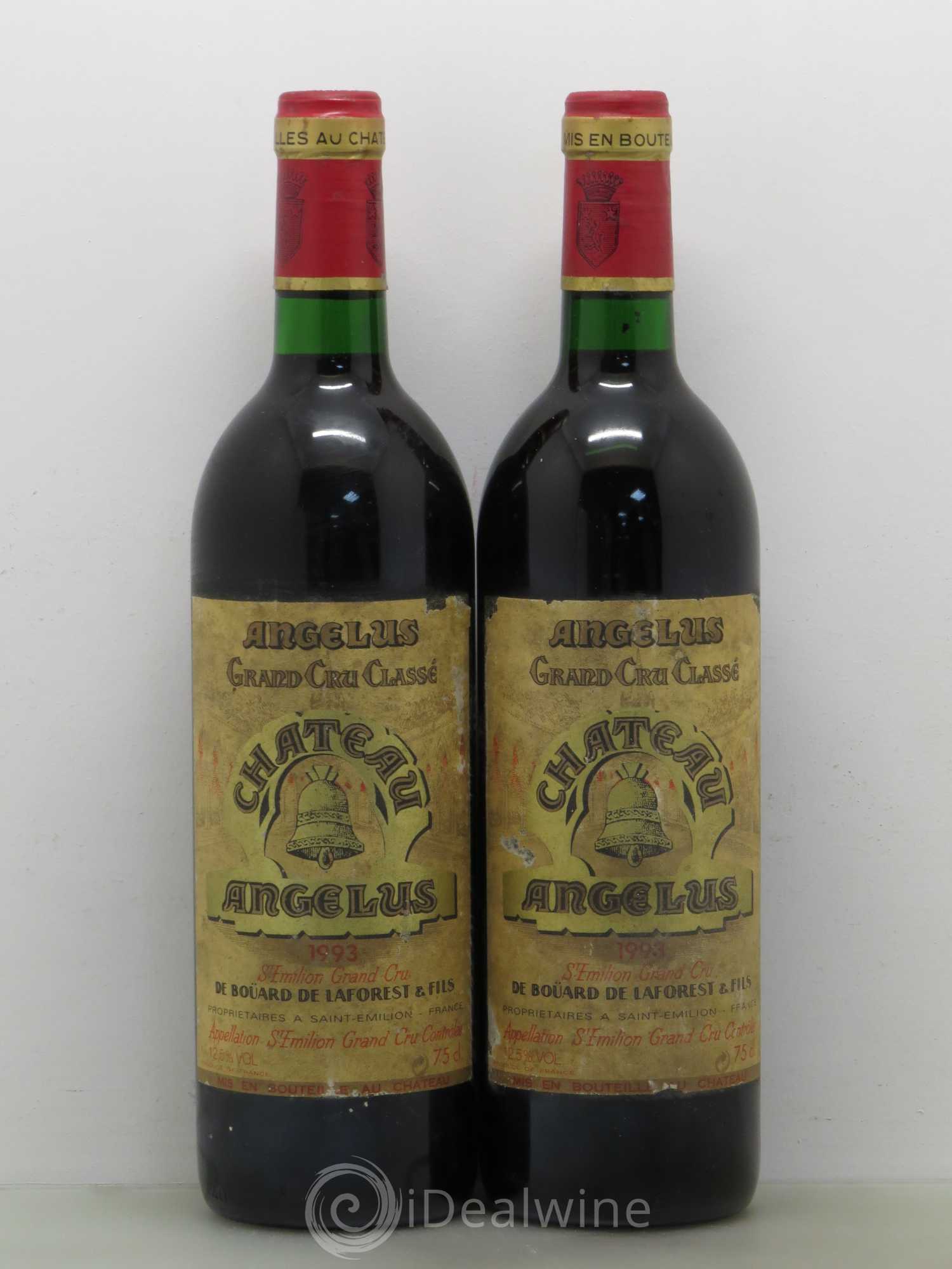 Château Angélus 1er Grand Cru Classé A 1993 - Lot de 2 bouteilles - 0