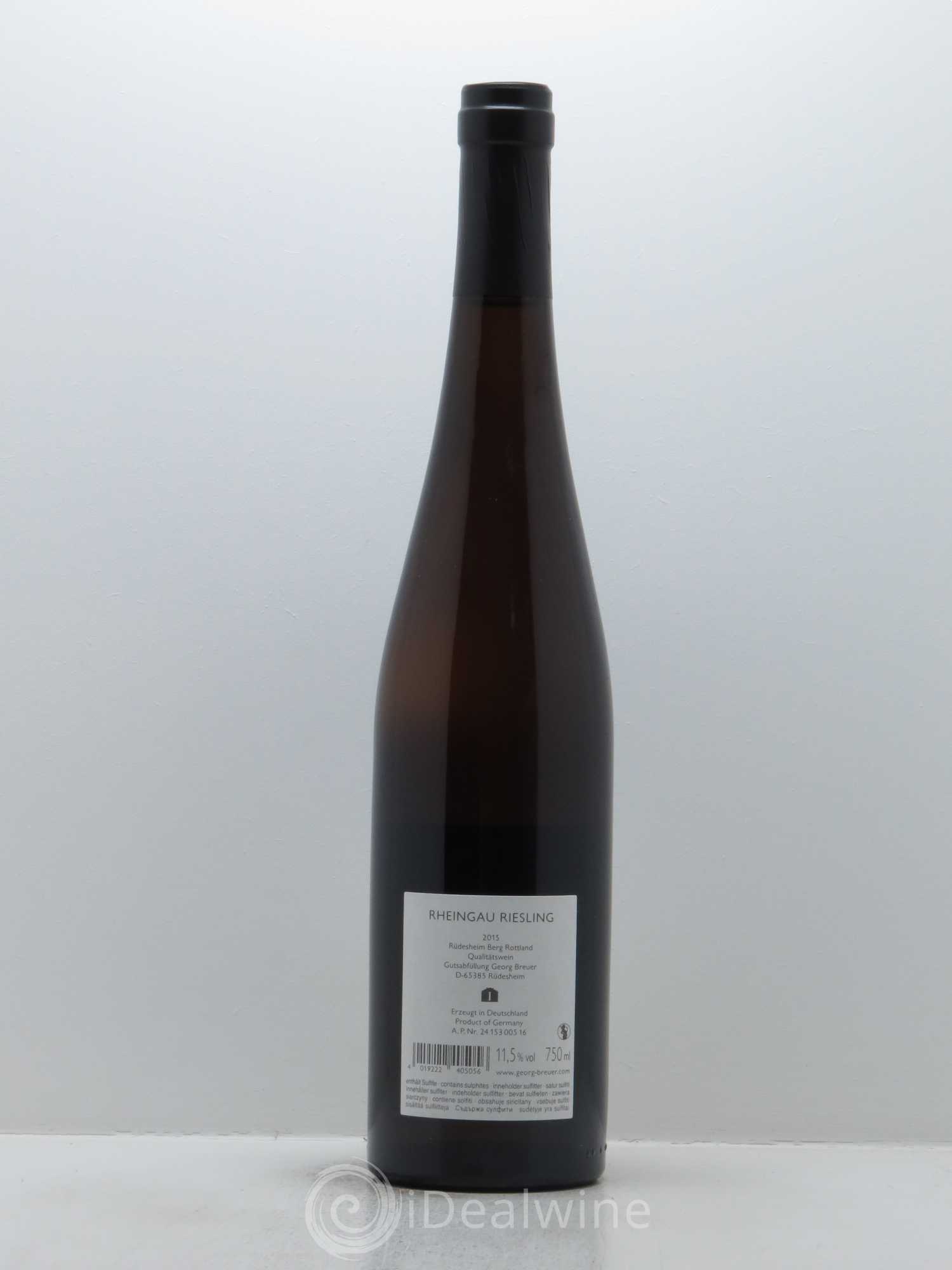 Riesling Georg Breuer Berg Rottland Rüdesheim Georg Breuer 2015 - Posten von 1 Flasche - 1