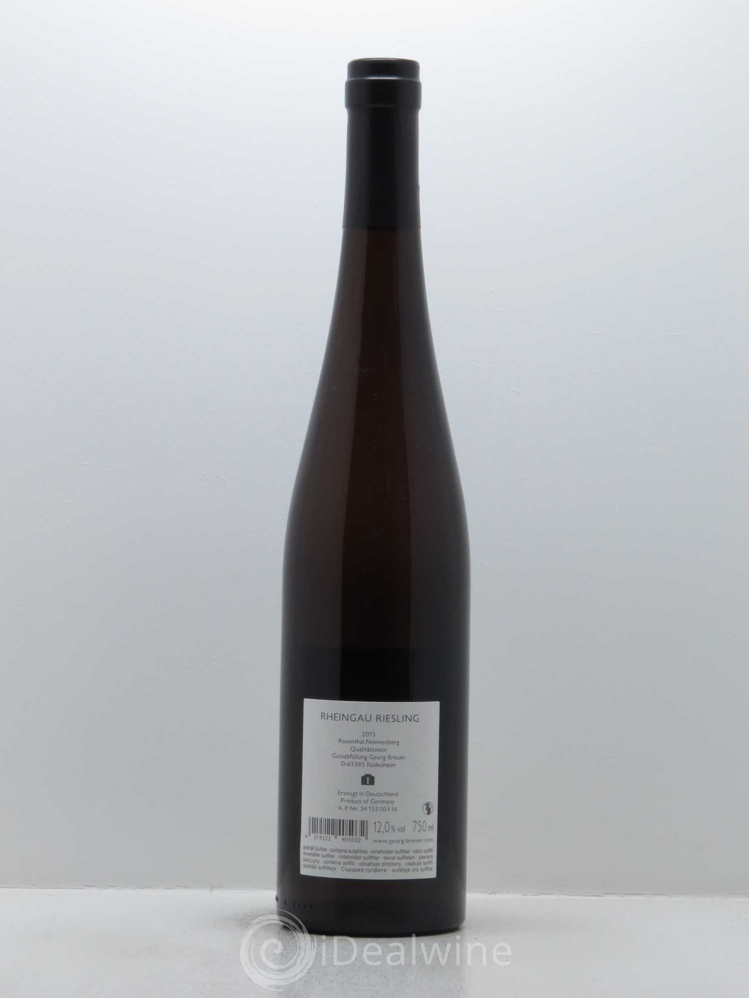 Riesling Georg Breuer Nonnenberg Rauenthal Monopol Georg Breuer 2015 - Lot de 1 bouteille - 1