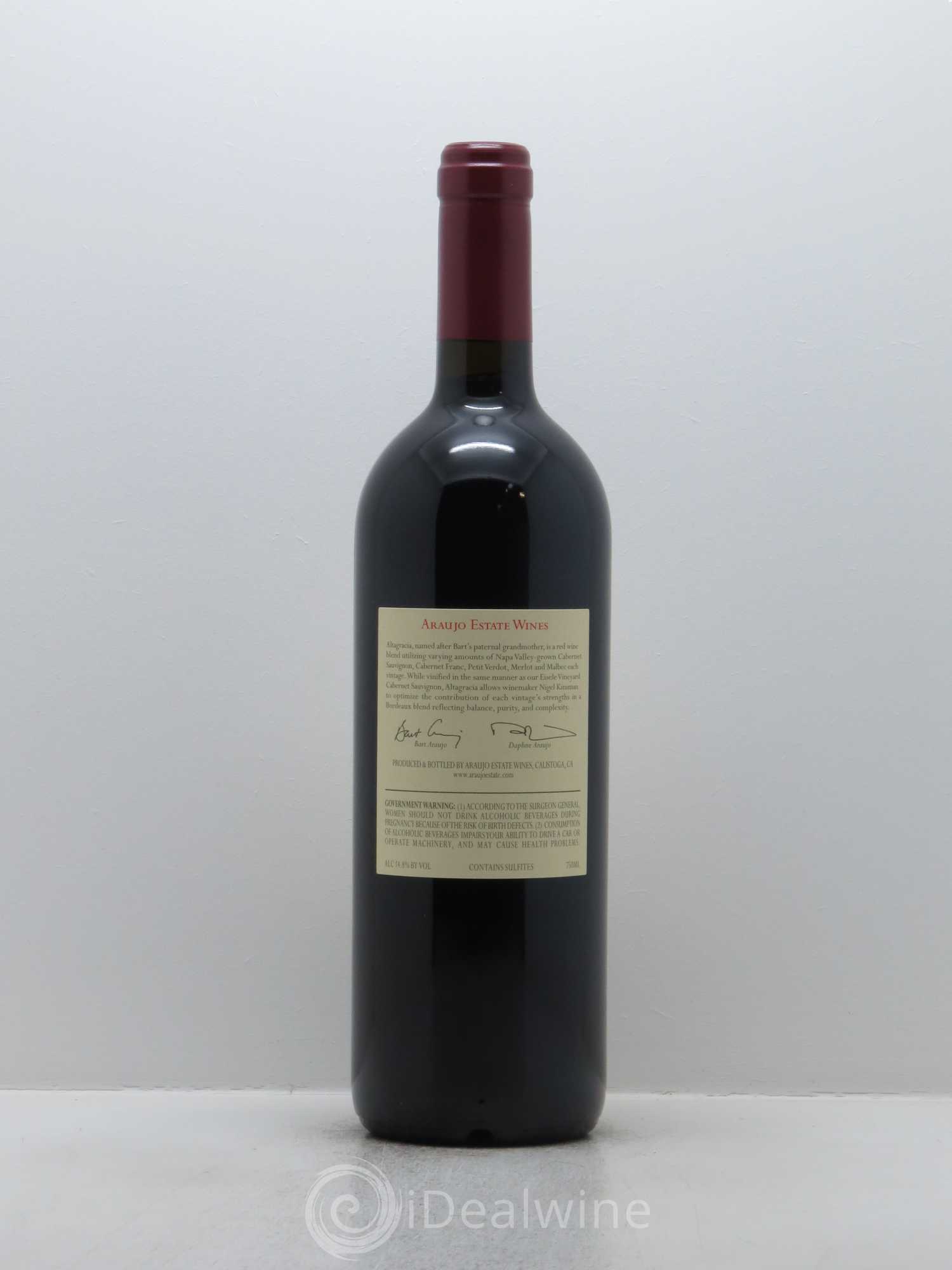 Eisele Vineyard Araujo Estate Wines Altagracia 2010 - Posten von 1 Flasche - 1
