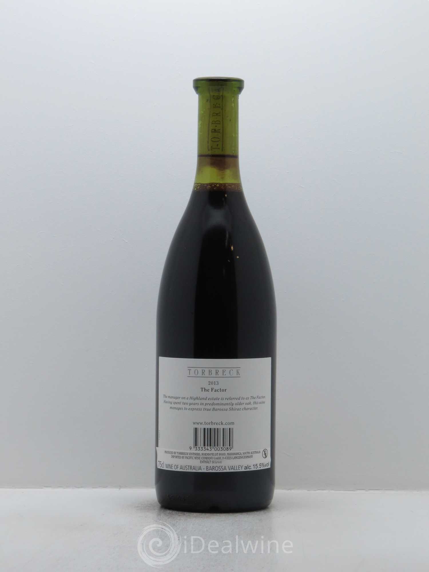 Barossa Valley Torbreck The Factor 2013 - Lot de 1 bouteille - 1