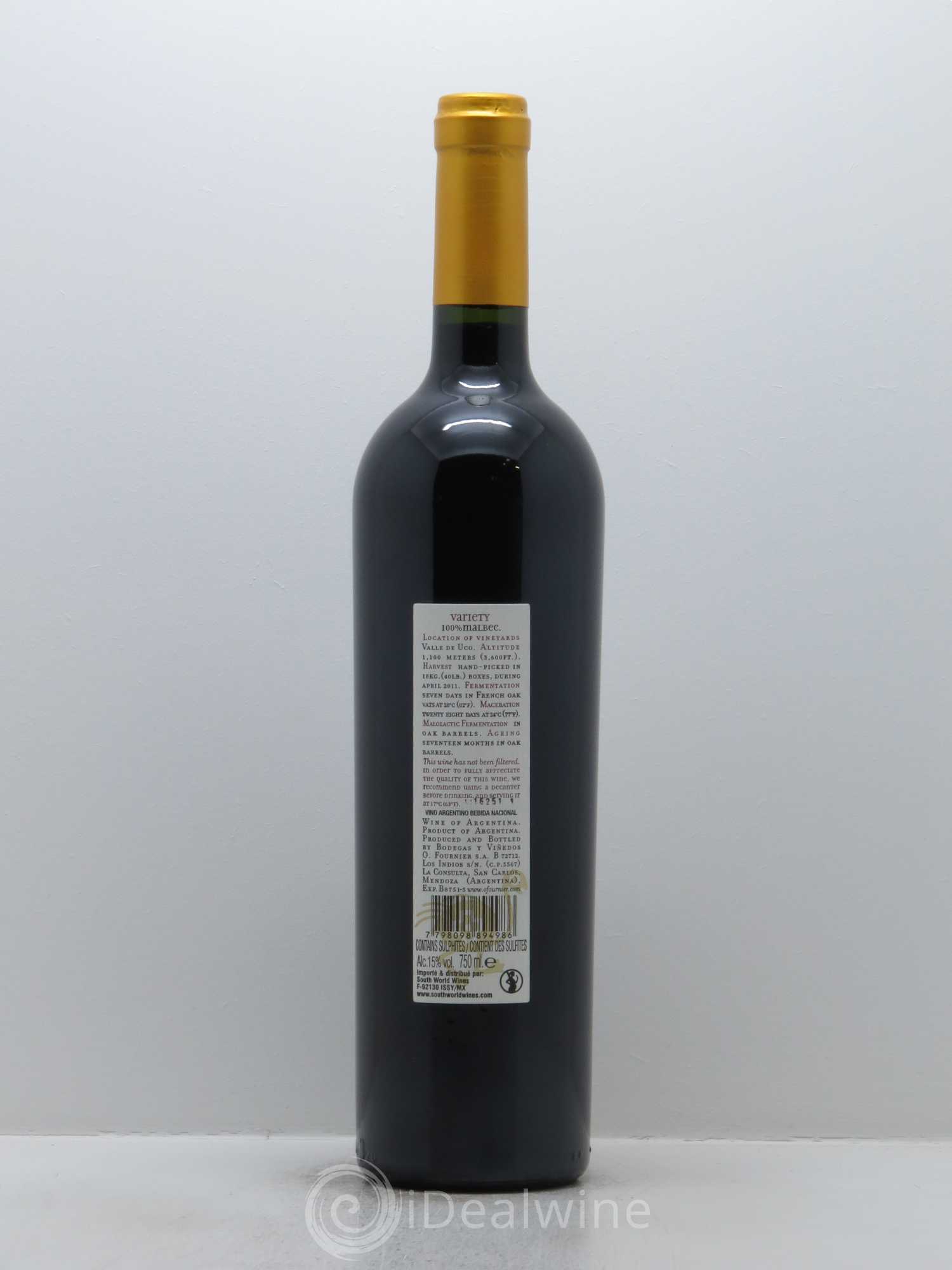 Mendoza O.Fournier Alfa Crux Malbec 2011 - Lot de 1 bouteille - 1