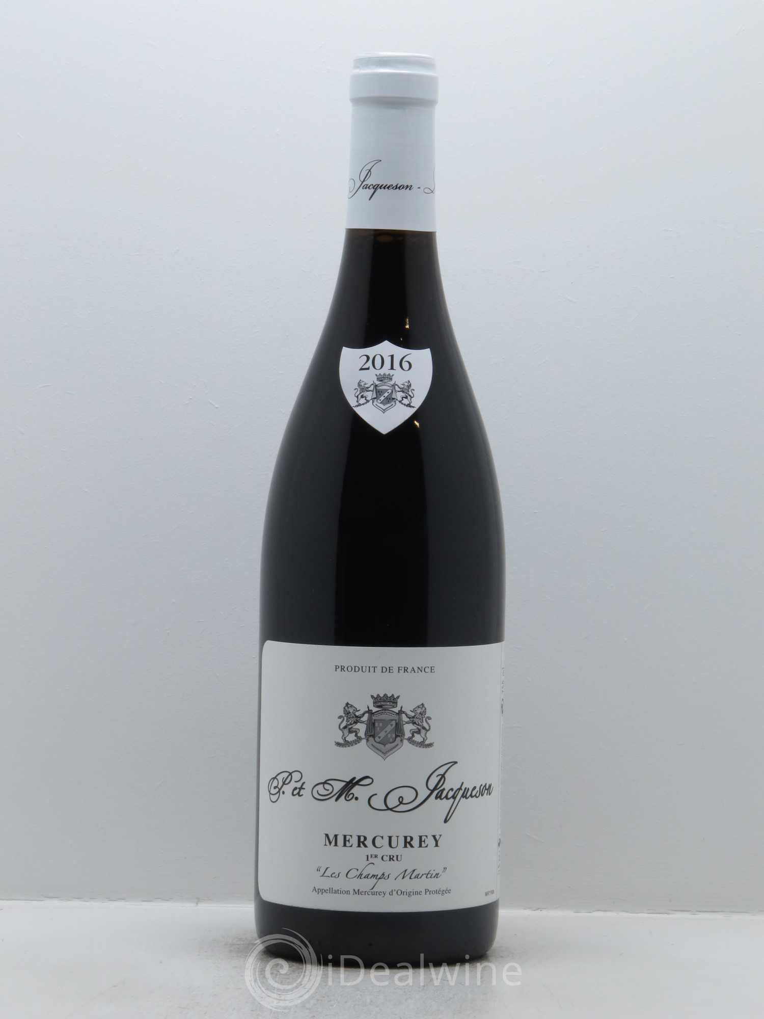 Mercurey 1er Cru Les Champs Martin Paul & Marie Jacqueson 2016 - Lot de 1 bouteille - 0