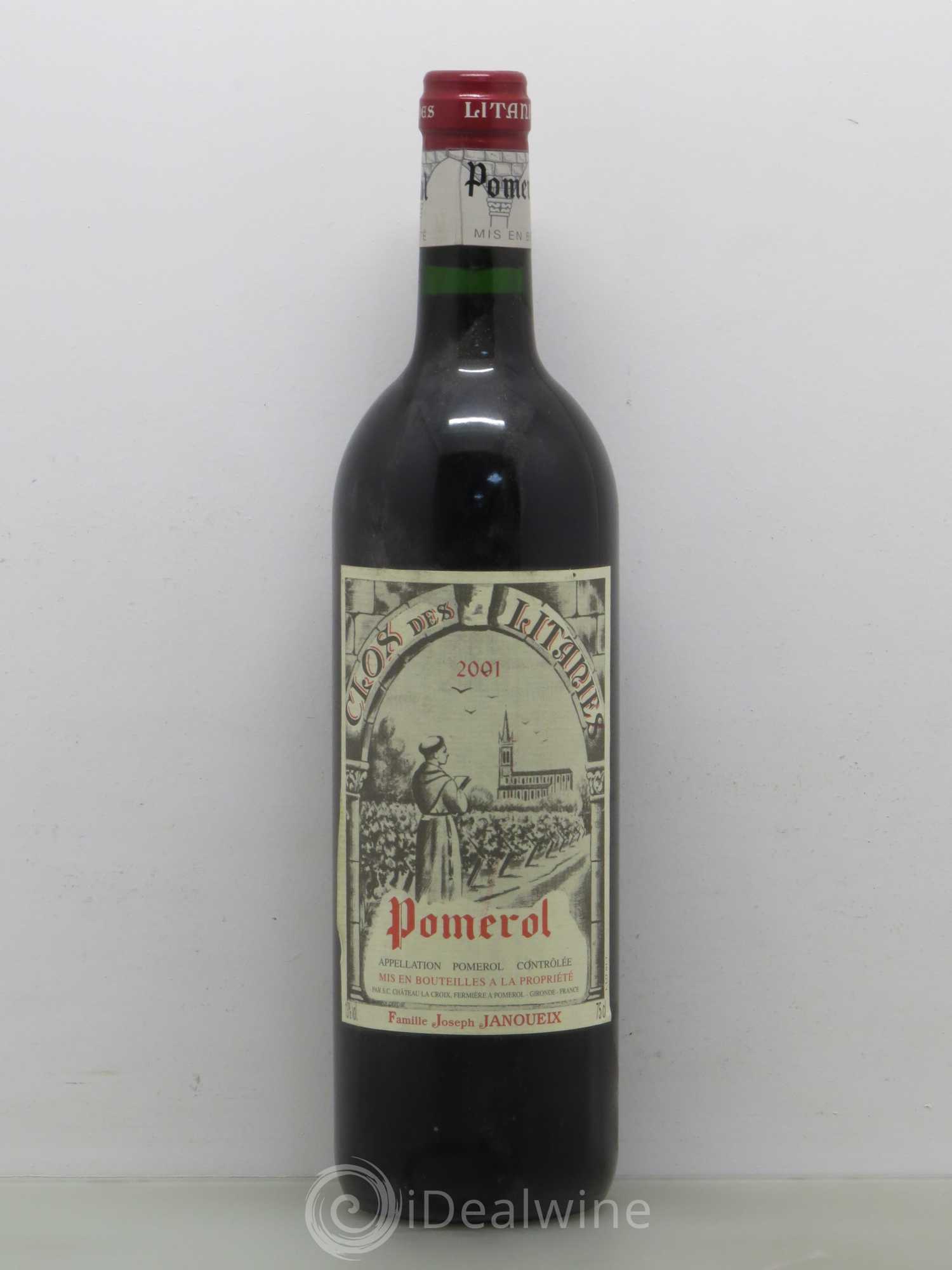 Pomerol Clos Des Litanies 2001 - Posten von 1 Flasche - 0