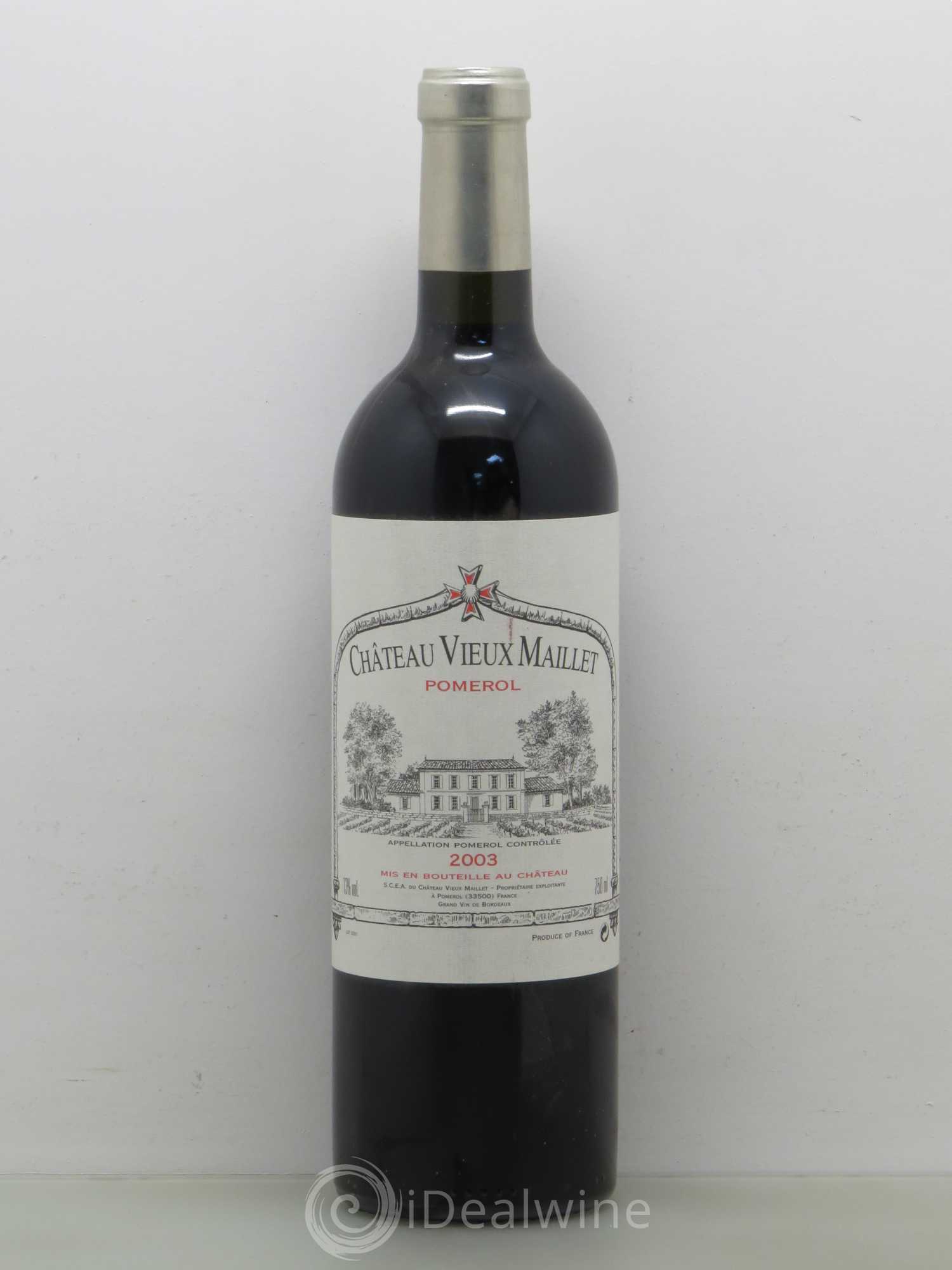 Château Vieux Maillet 2003 - Lot de 1 bouteille - 0