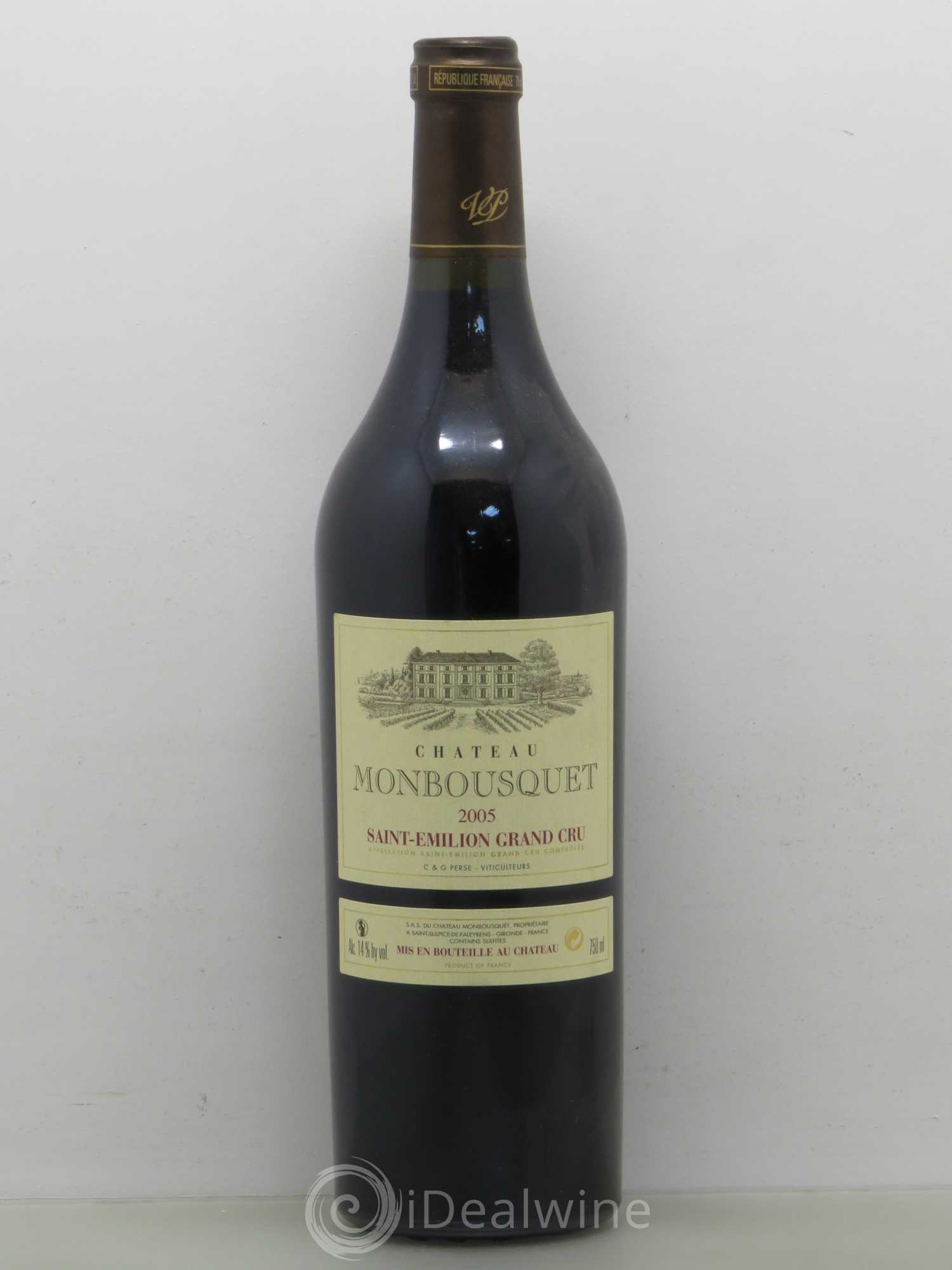 Château Monbousquet Grand Cru Classé 2005 - Lot de 1 bouteille - 0