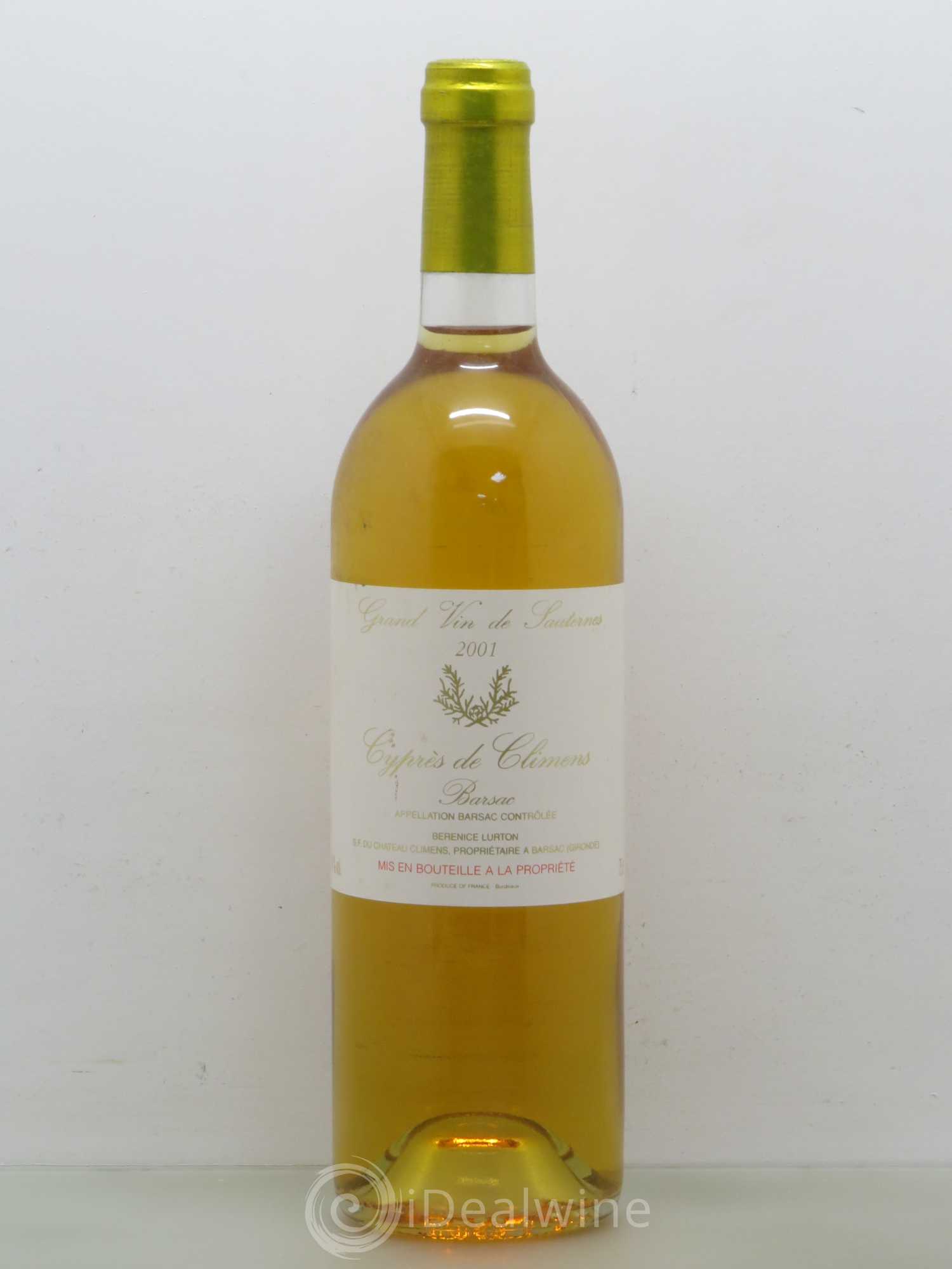 Barsac Cypres de Climens 2001 - Posten von 1 Flasche - 0