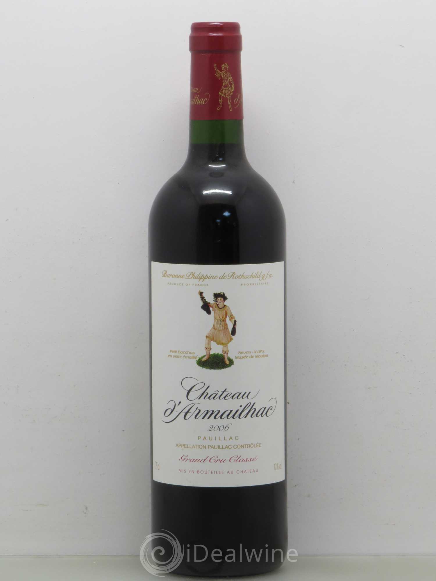 Château d' Armailhac - Mouton Baron(ne) Philippe 5ème Grand Cru Classé 2006 - Lot de 1 bouteille - 0
