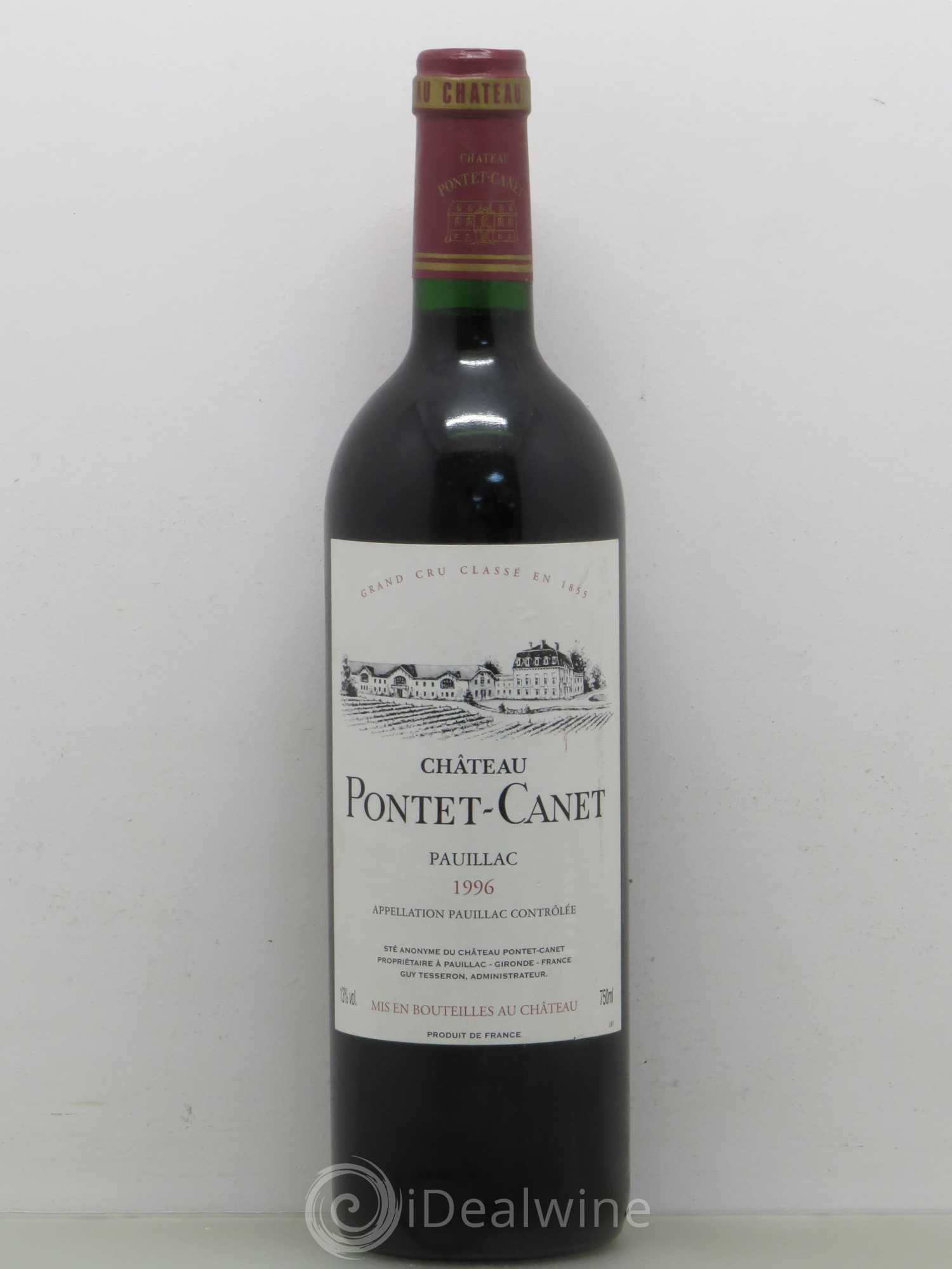 Château Pontet Canet 5ème Grand Cru Classé 1996 - Lot de 1 bouteille - 0