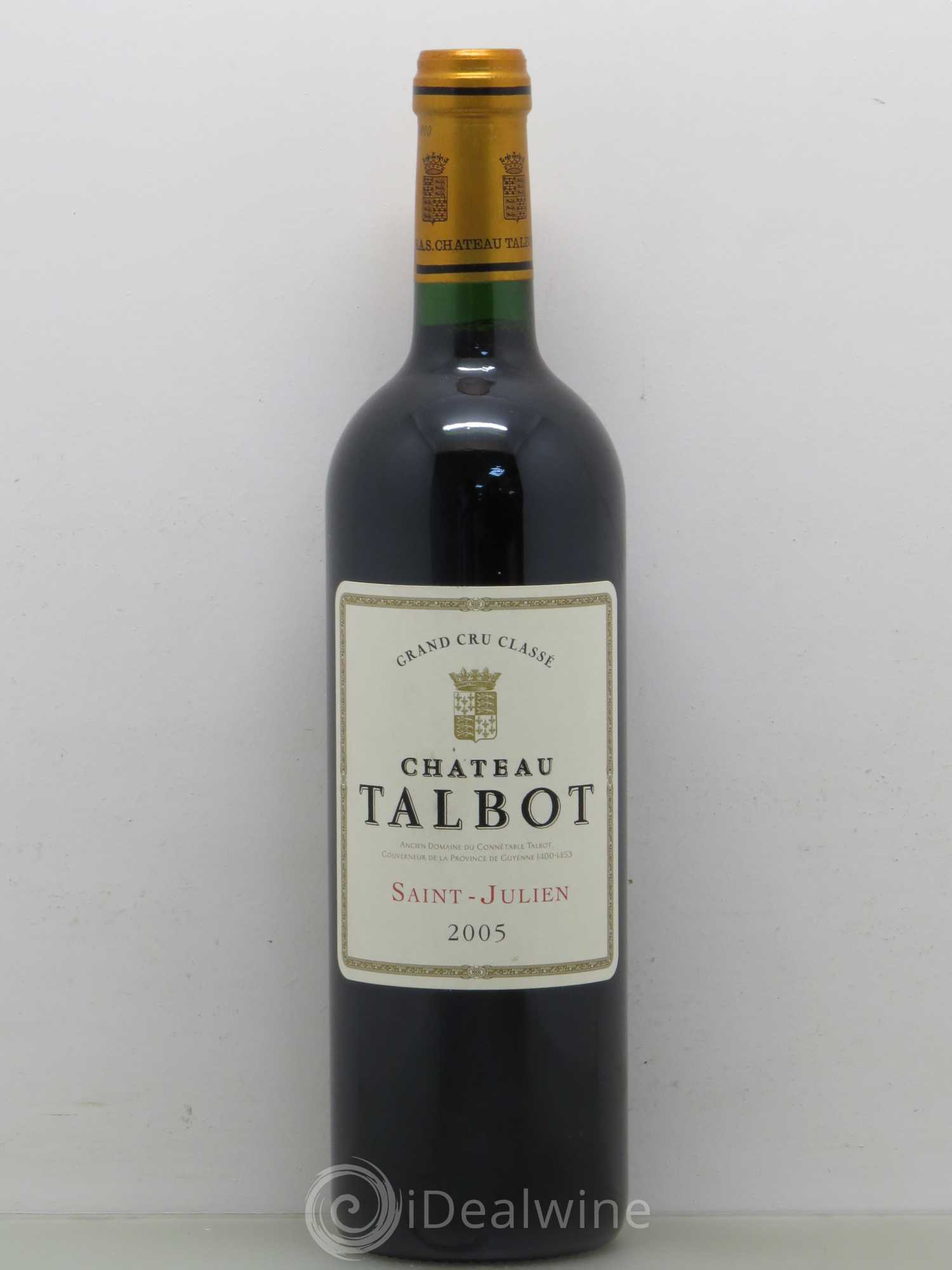 Château Talbot 4ème Grand Cru Classé 2005 - Lot de 1 bouteille - 0
