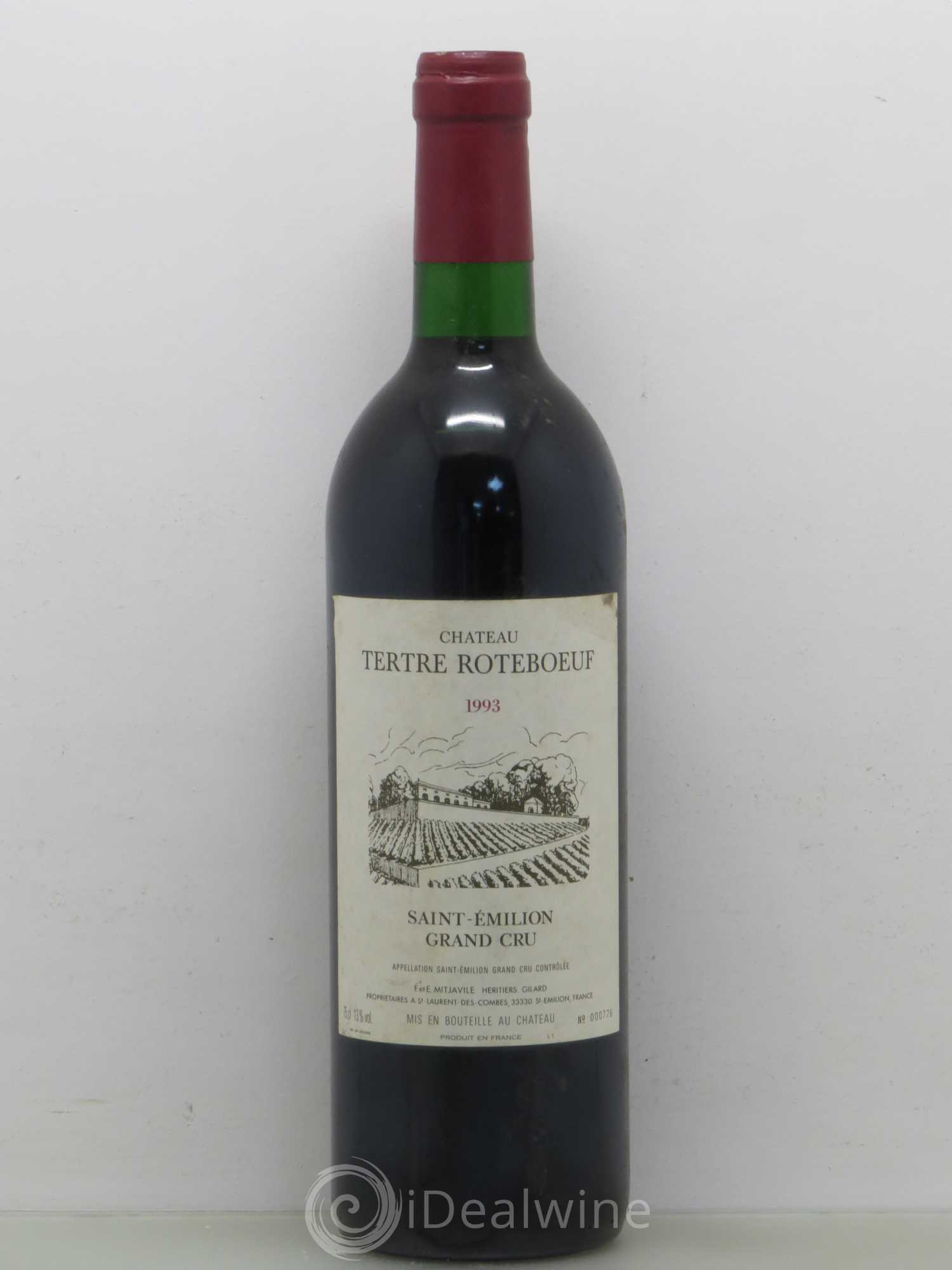 Château Tertre Roteboeuf 1993 - Lot de 1 bouteille - 0