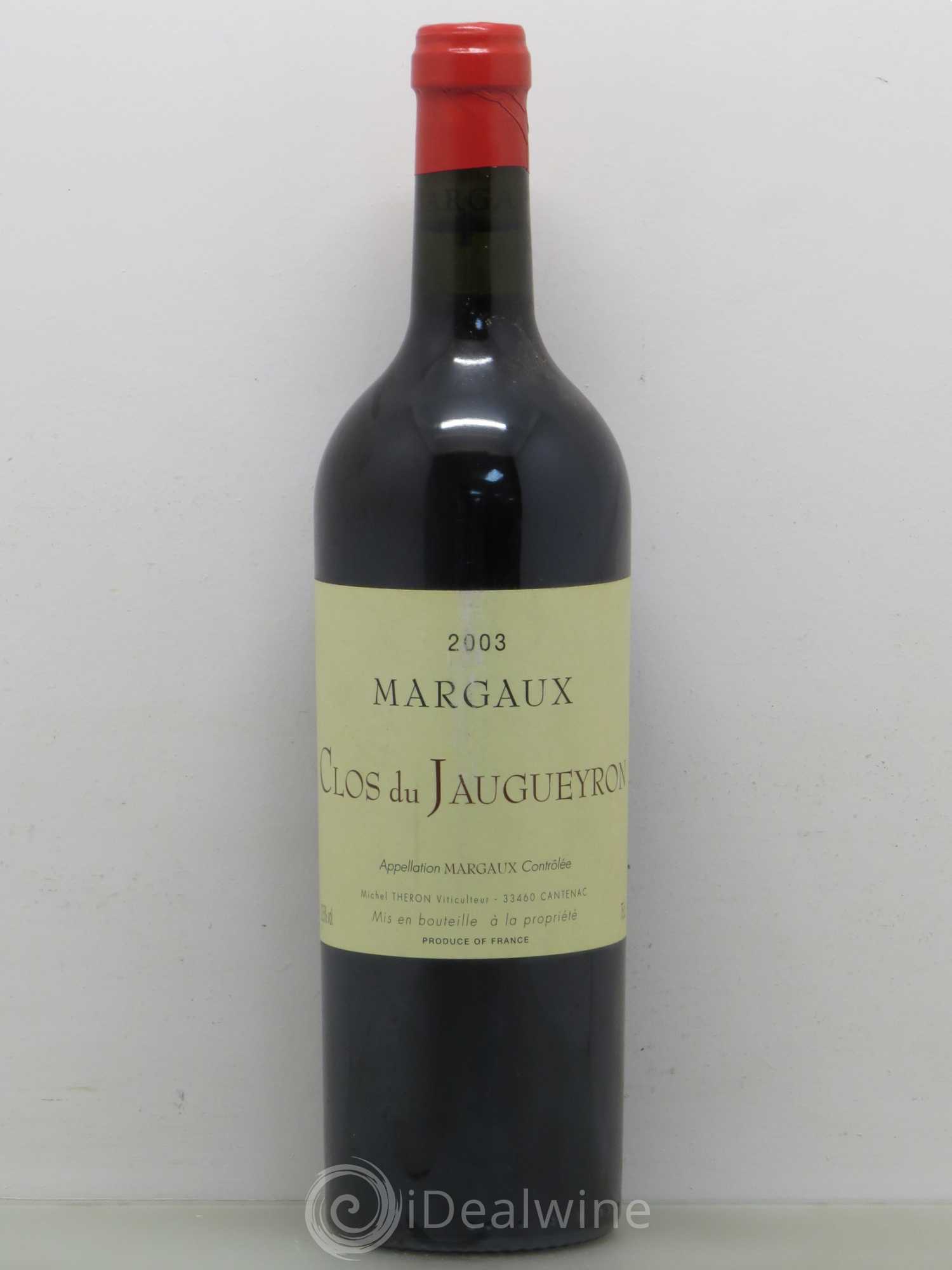 Bordeaux Clos Du Jaugueyron Margaux 2003 - Posten von 1 Flasche - 0