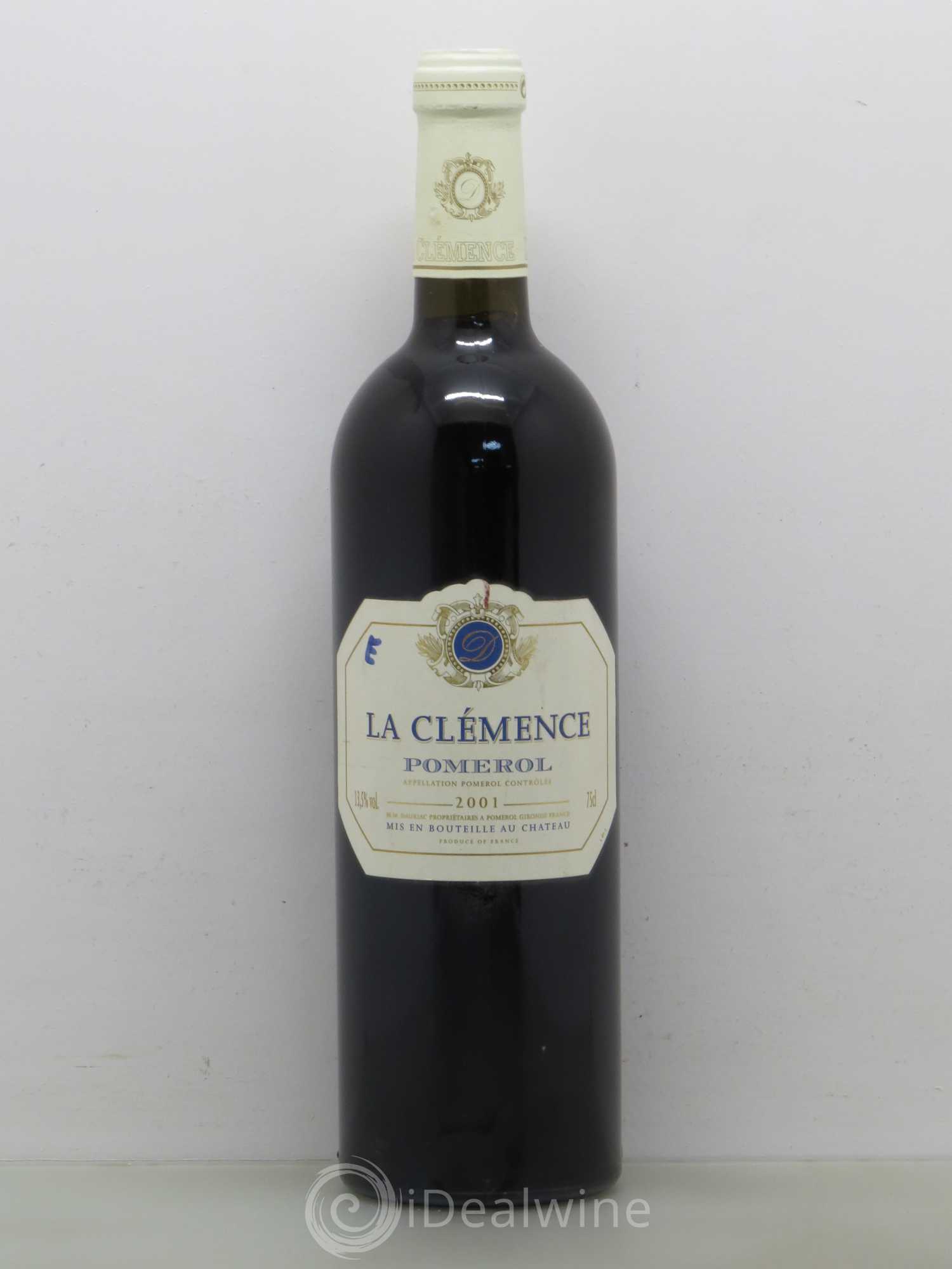 Château La Clémence 2001 - Lot de 1 bouteille - 0