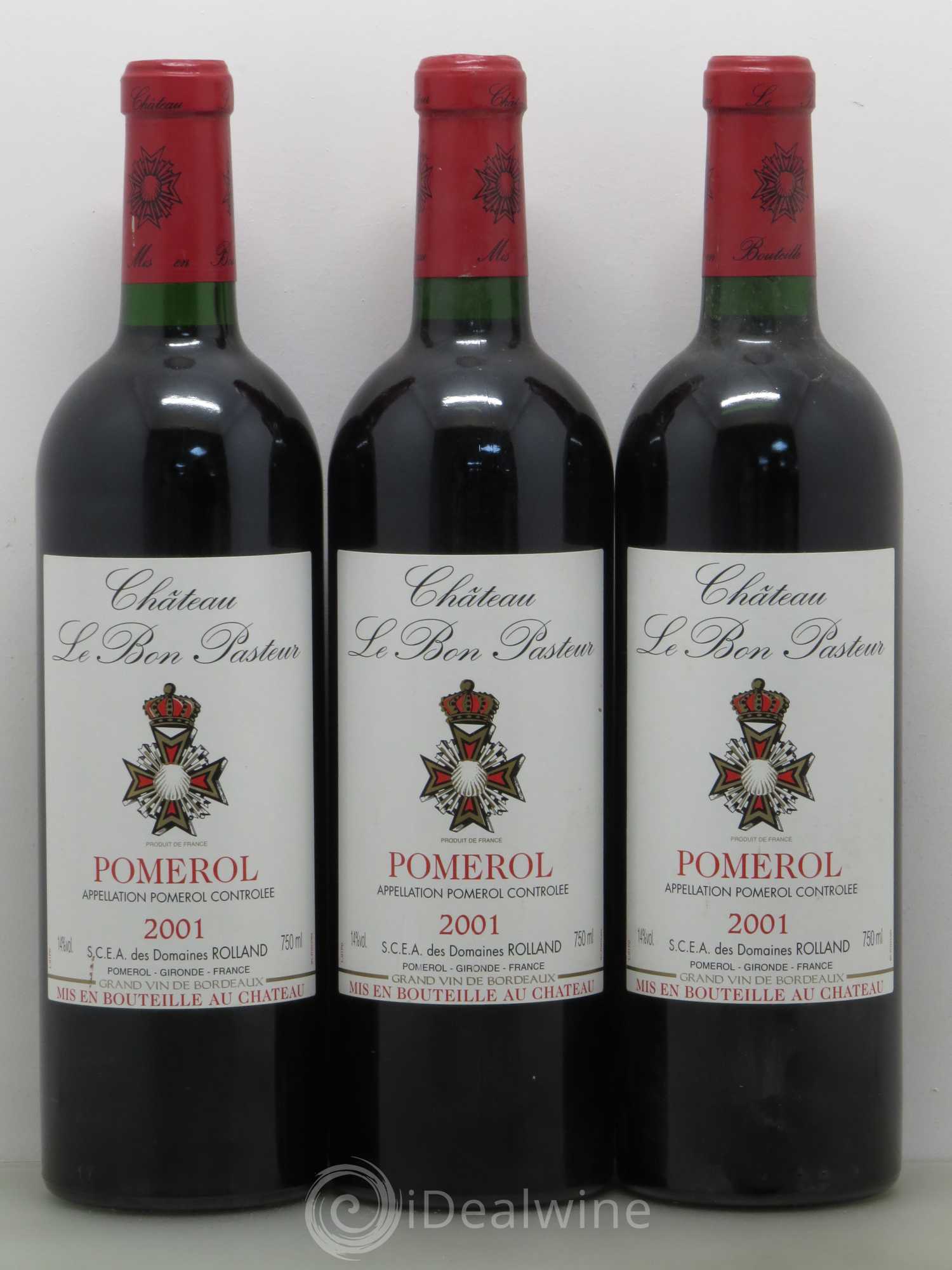 Château le Bon Pasteur 2001 - Lot de 3 bouteilles - 0