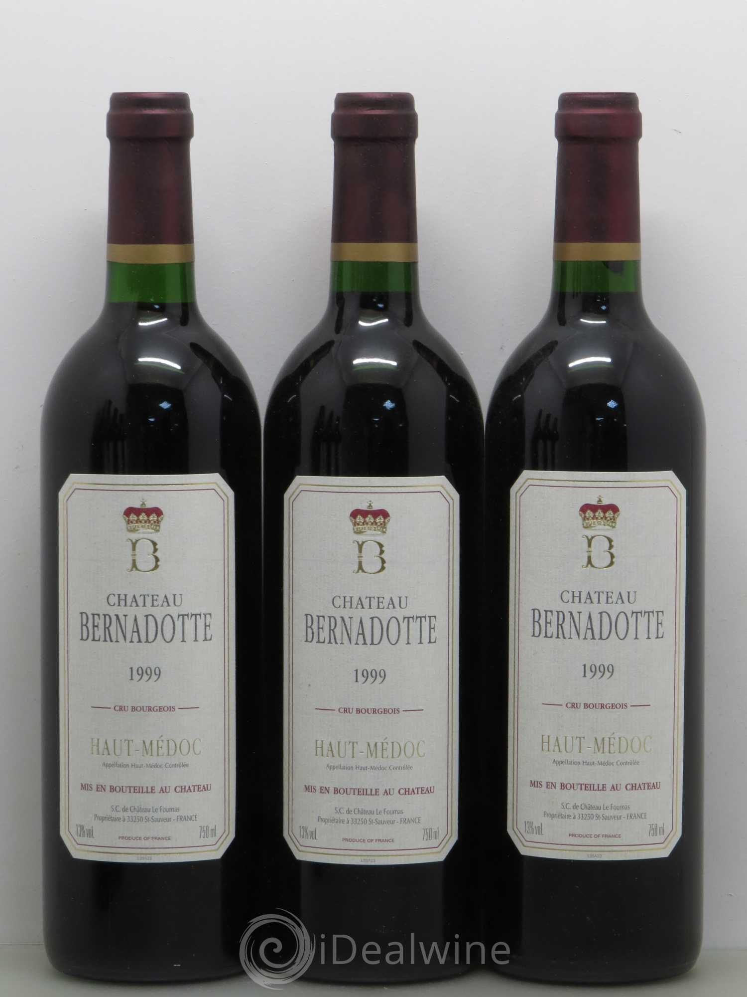 Château Bernadotte 1999 - Lot de 6 bouteilles - 1