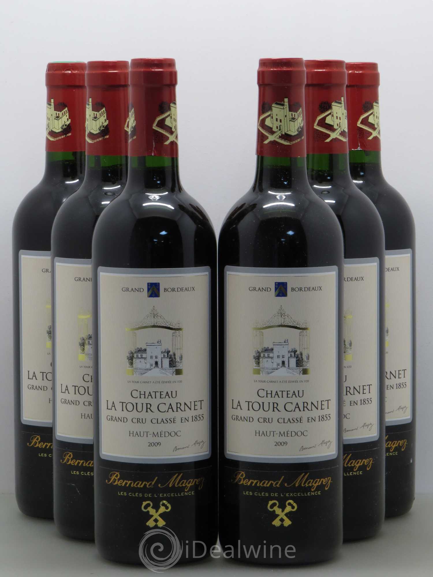 Château la Tour Carnet 4ème Grand Cru Classé 2009 - Lot de 6 bouteilles - 0