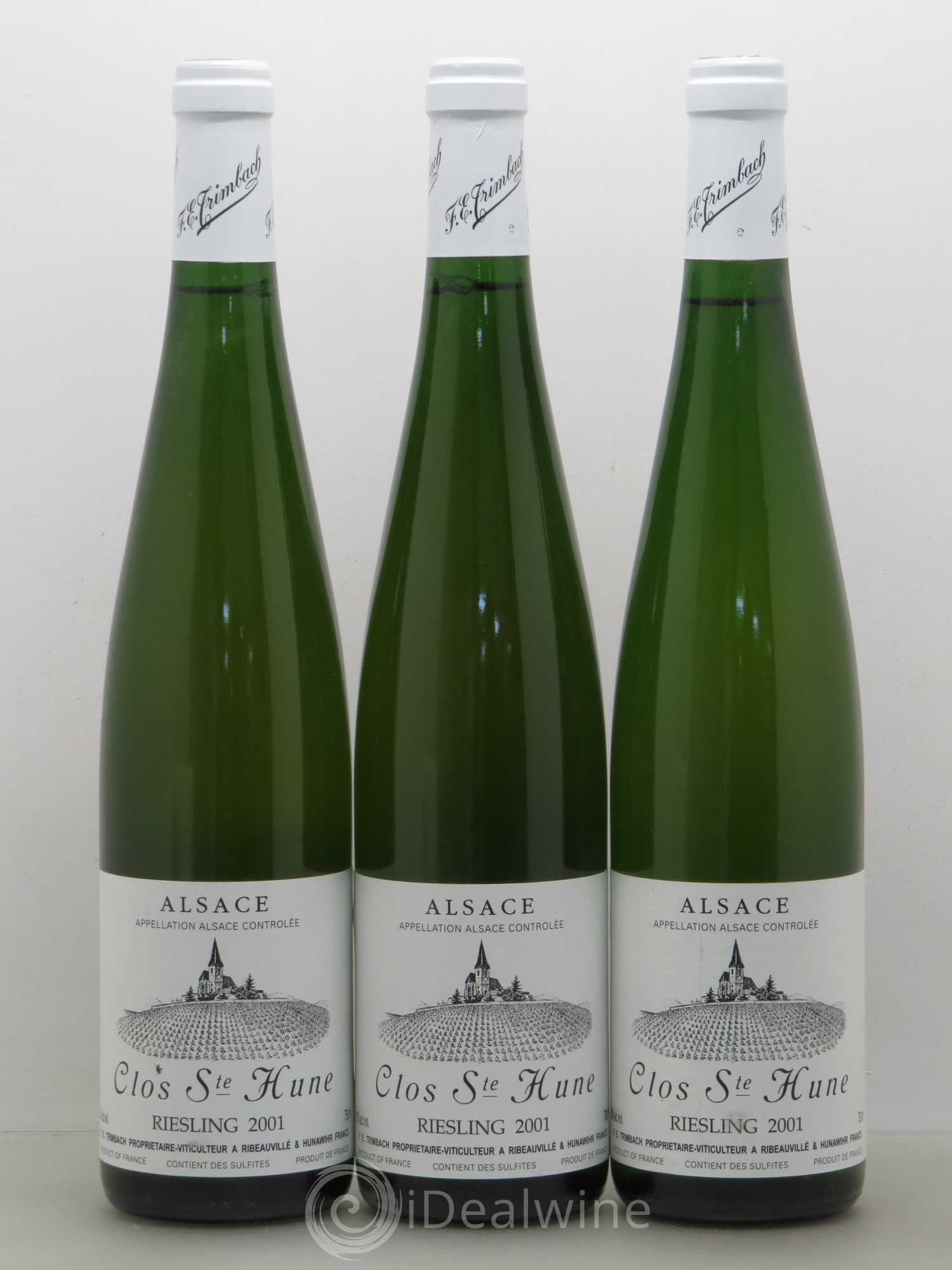 Alsace Riesling Clos Sainte-Hune Trimbach (Domaine) 2001 - Lot de 3 bouteilles - 0