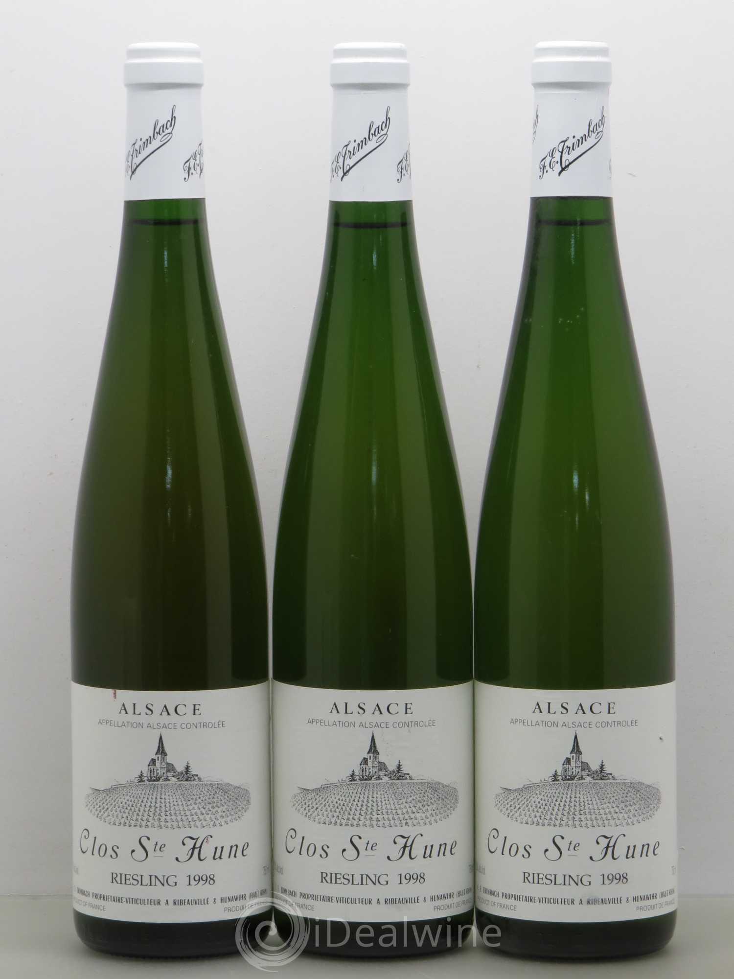 Alsace Riesling Clos Sainte-Hune Trimbach (Domaine) 1998 - Lot de 3 bouteilles - 0