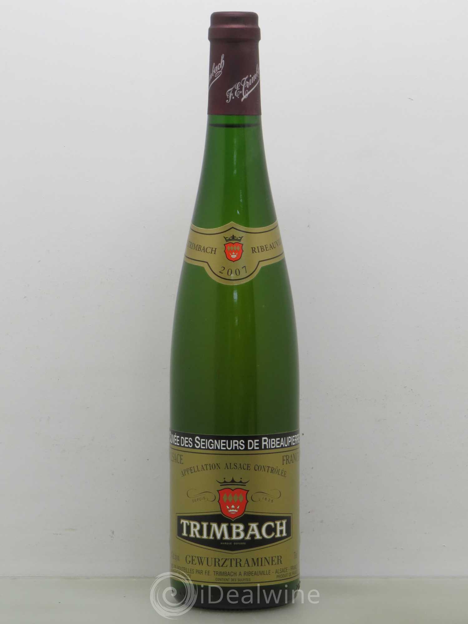 Alsace Gewurztraminer Seigneurs de Ribeaupierre Trimbach (Domaine) 2007 - Lot de 1 bouteille - 0
