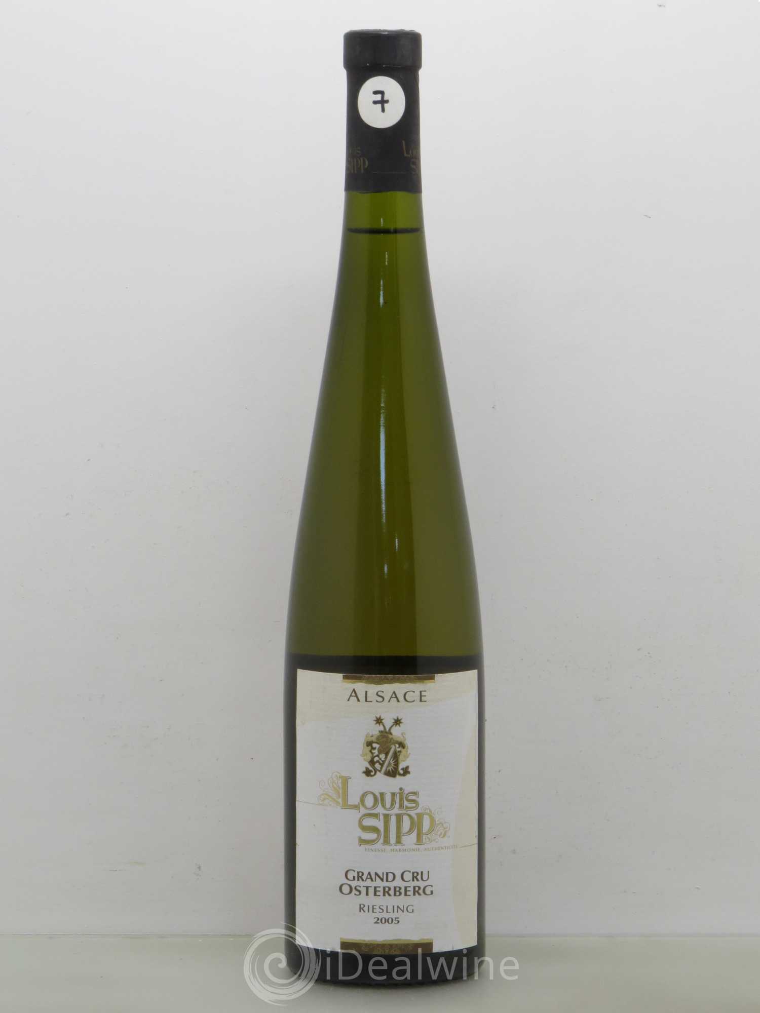 Riesling Grand cru Osterberg Louis Sipp 2005 - Posten von 1 Flasche - 0