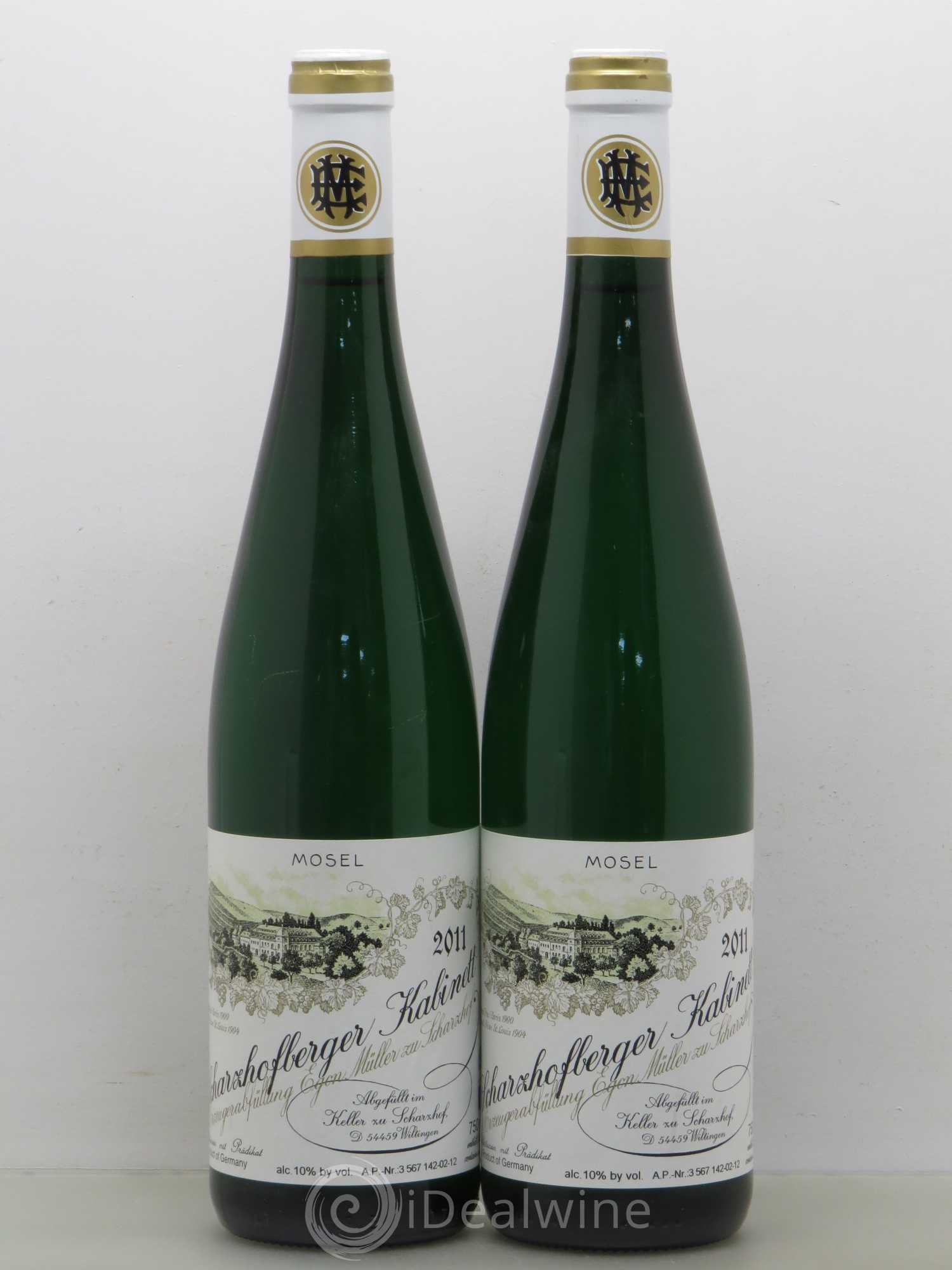 Riesling Scharzhofberger Kabinett Egon Muller 2011 - Lot de 2 bouteilles - 0
