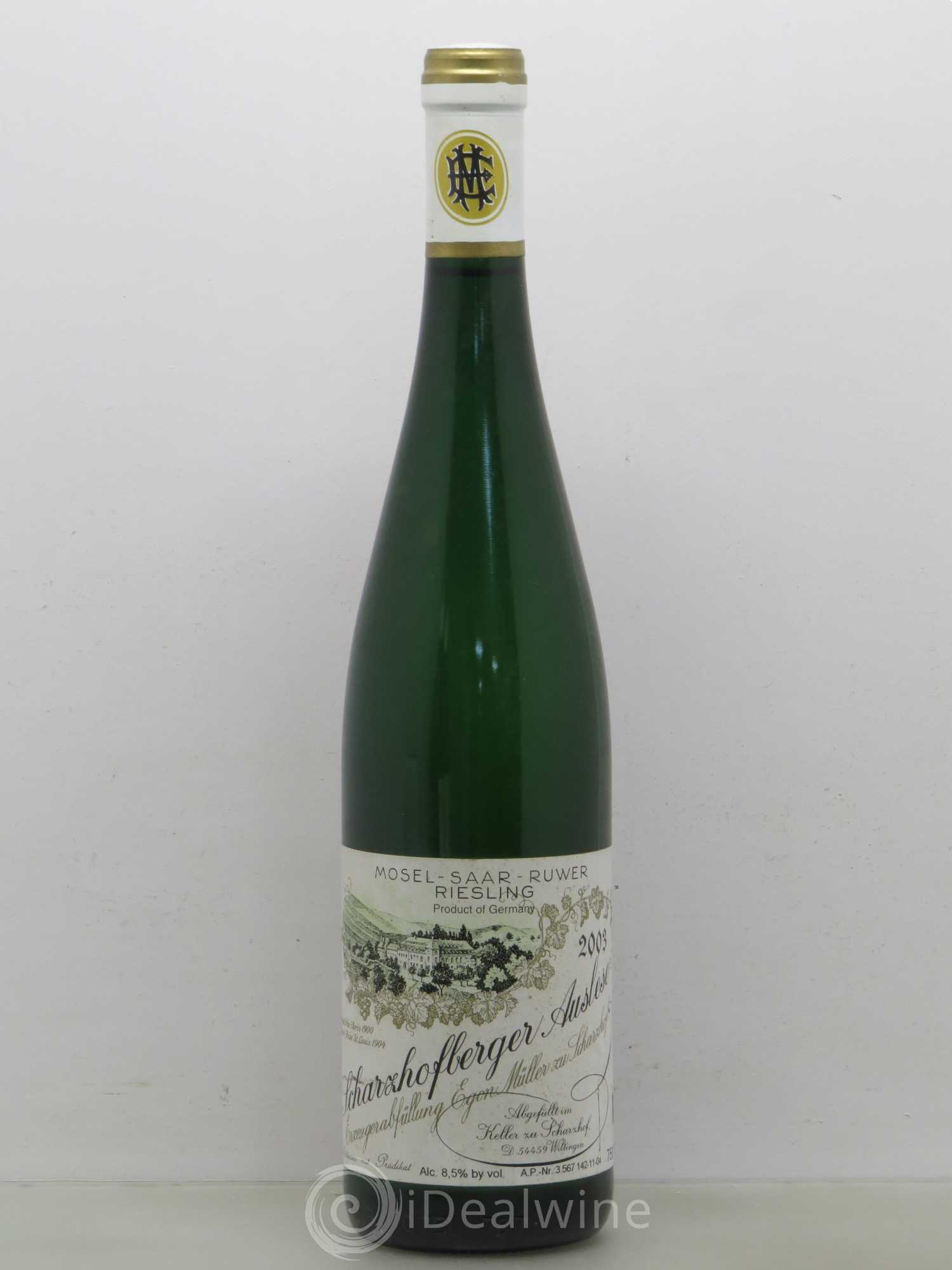 Riesling Scharzhofberger Auslese Egon Muller 2003 - Posten von 1 Flasche - 0