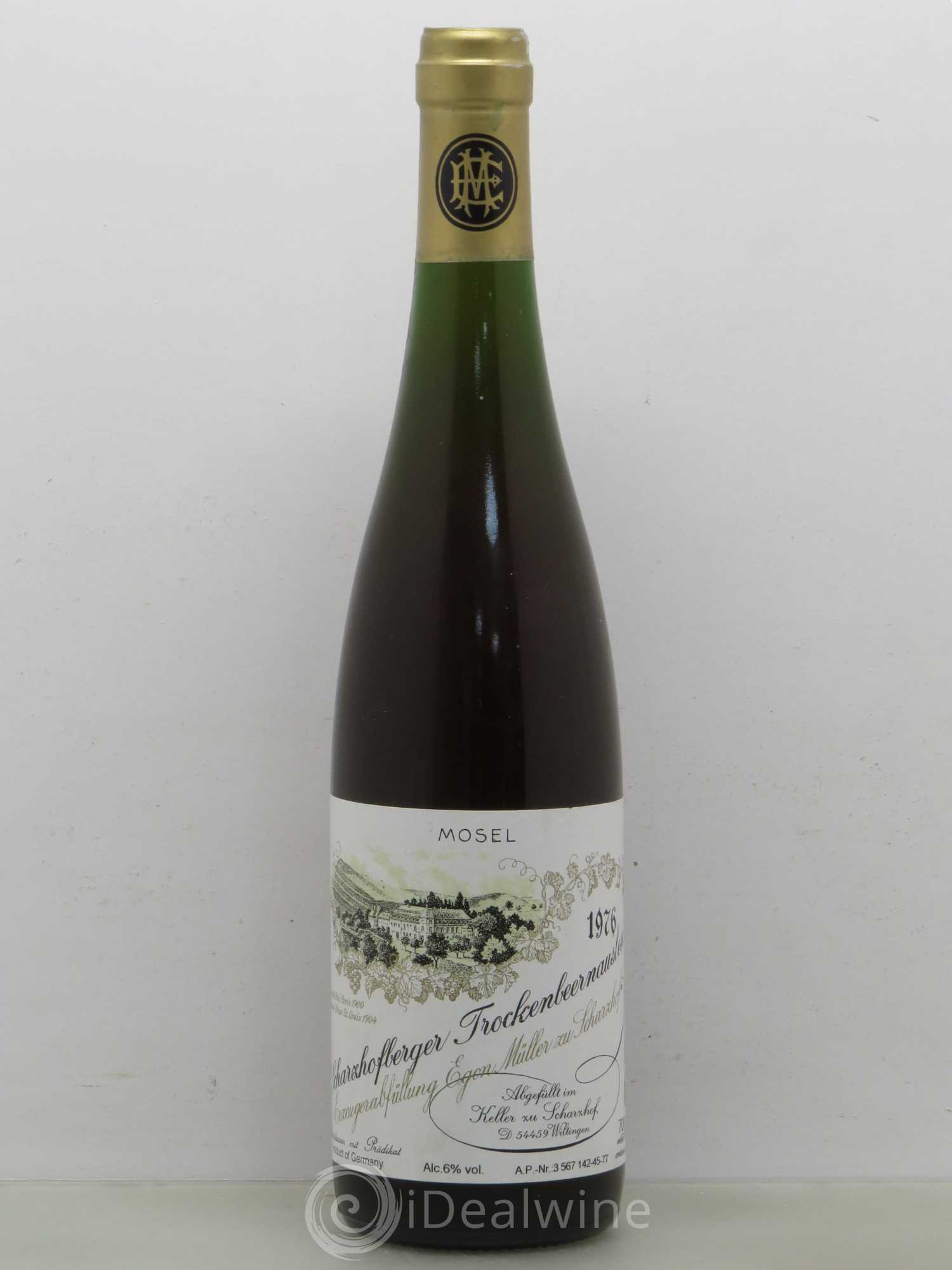 Riesling Scharzhofberger Trockenbeernauslese Egon Muller 1976 - Posten von 1 Flasche - 0