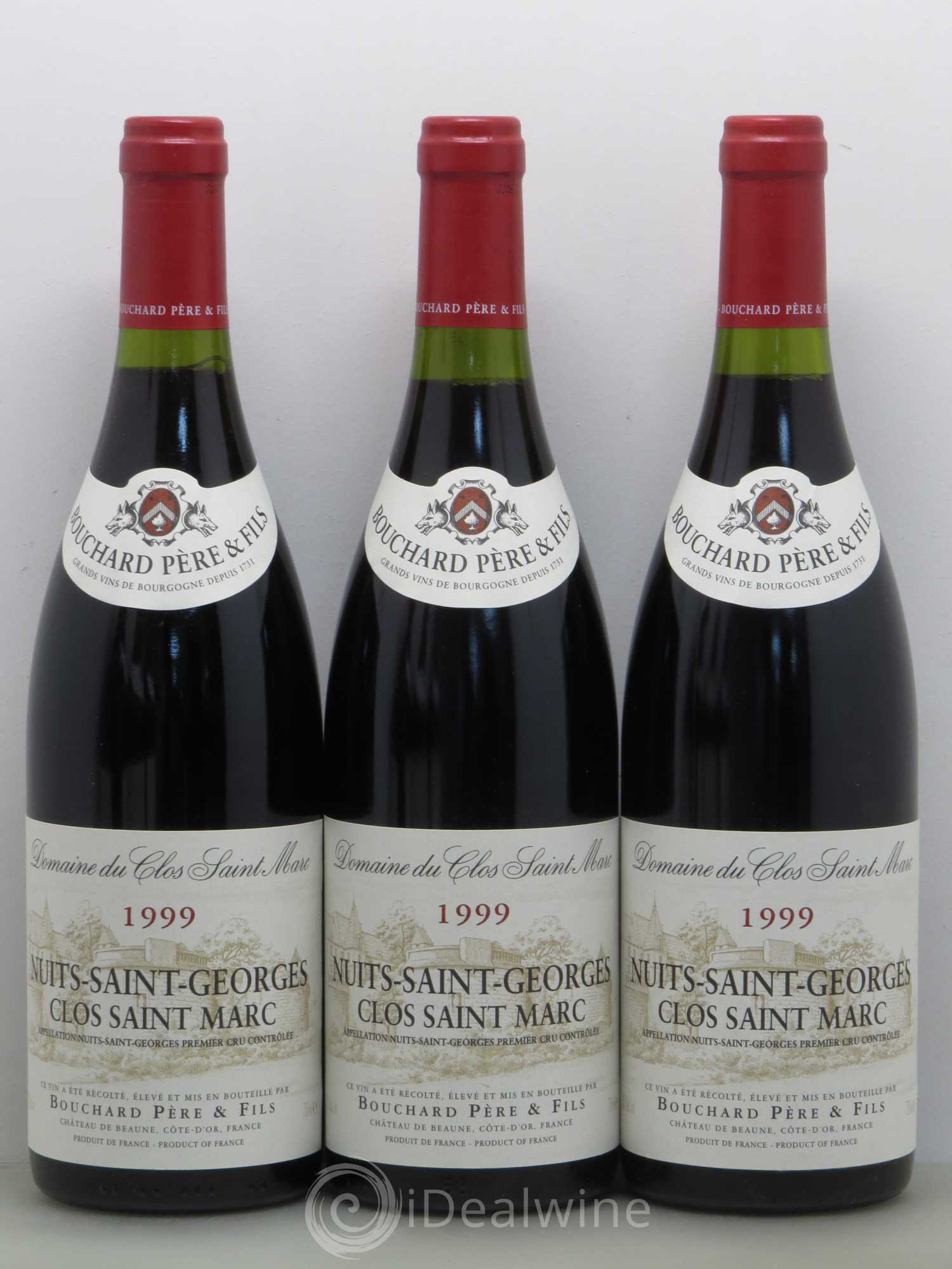 Nuits-Saint-Georges 1er Cru Clos Saint Marc Bouchard P&F 1999 - Lot de 6 bouteilles - 1