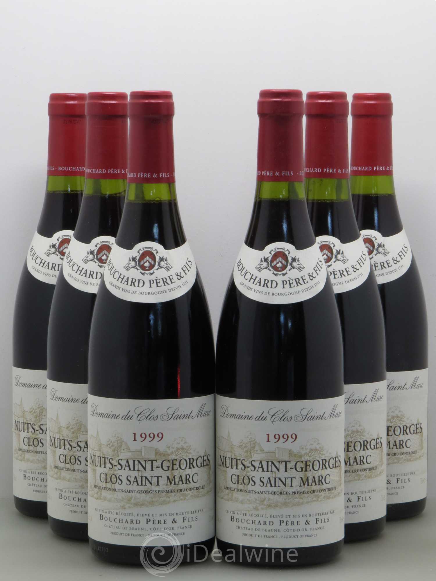 Nuits-Saint-Georges 1er Cru Clos Saint Marc Bouchard P&F 1999 - Lot de 6 bouteilles - 0