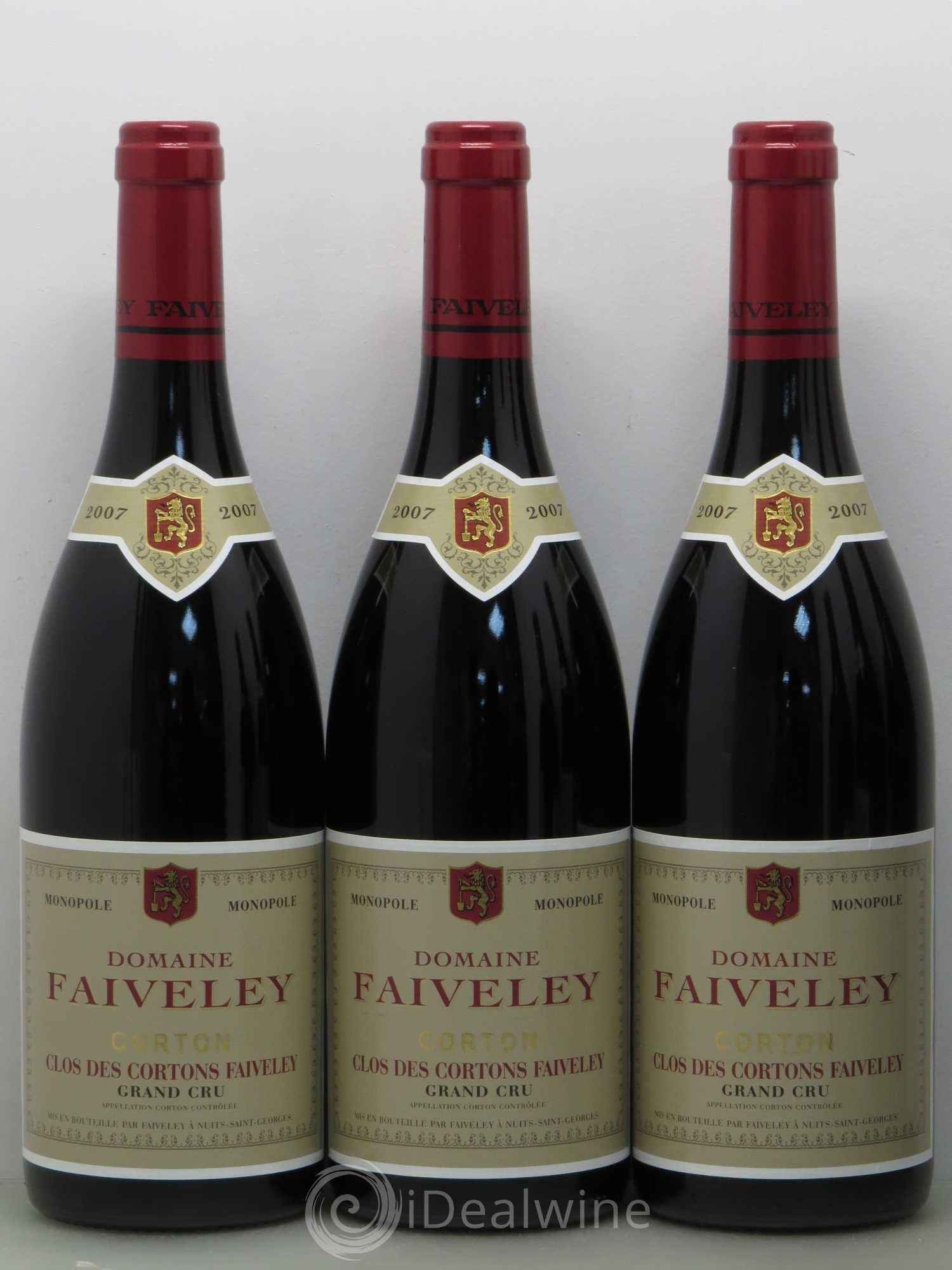 Corton Grand Cru Clos des Cortons Faiveley 2007 - Lot de 6 bouteilles - 1