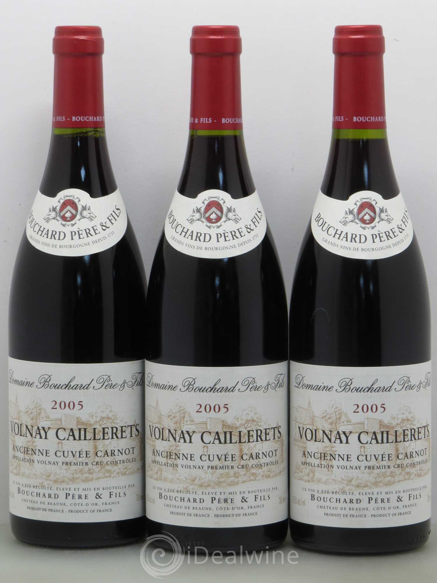 Volnay 1er Cru Caillerets - Ancienne Cuvée Carnot Bouchard Père & Fils 2005 - Lot de 6 bouteilles - 1