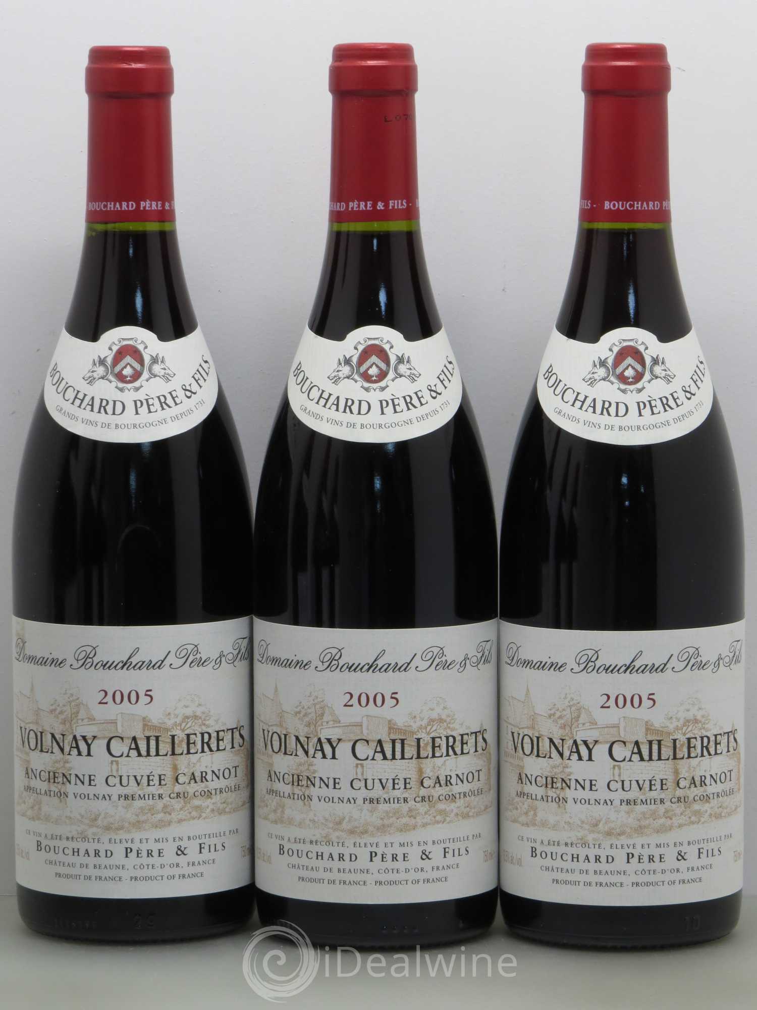 Volnay 1er Cru Caillerets - Ancienne Cuvée Carnot Bouchard Père & Fils 2005 - Lot de 6 bouteilles - 1