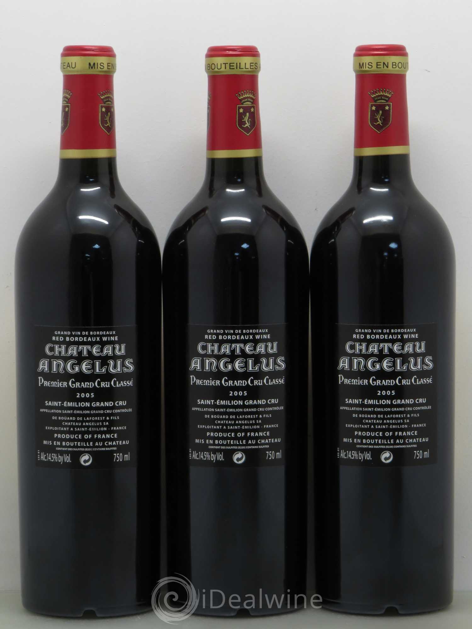 Château Angélus 1er Grand Cru Classé A 2005 - Lot de 3 bouteilles - 1