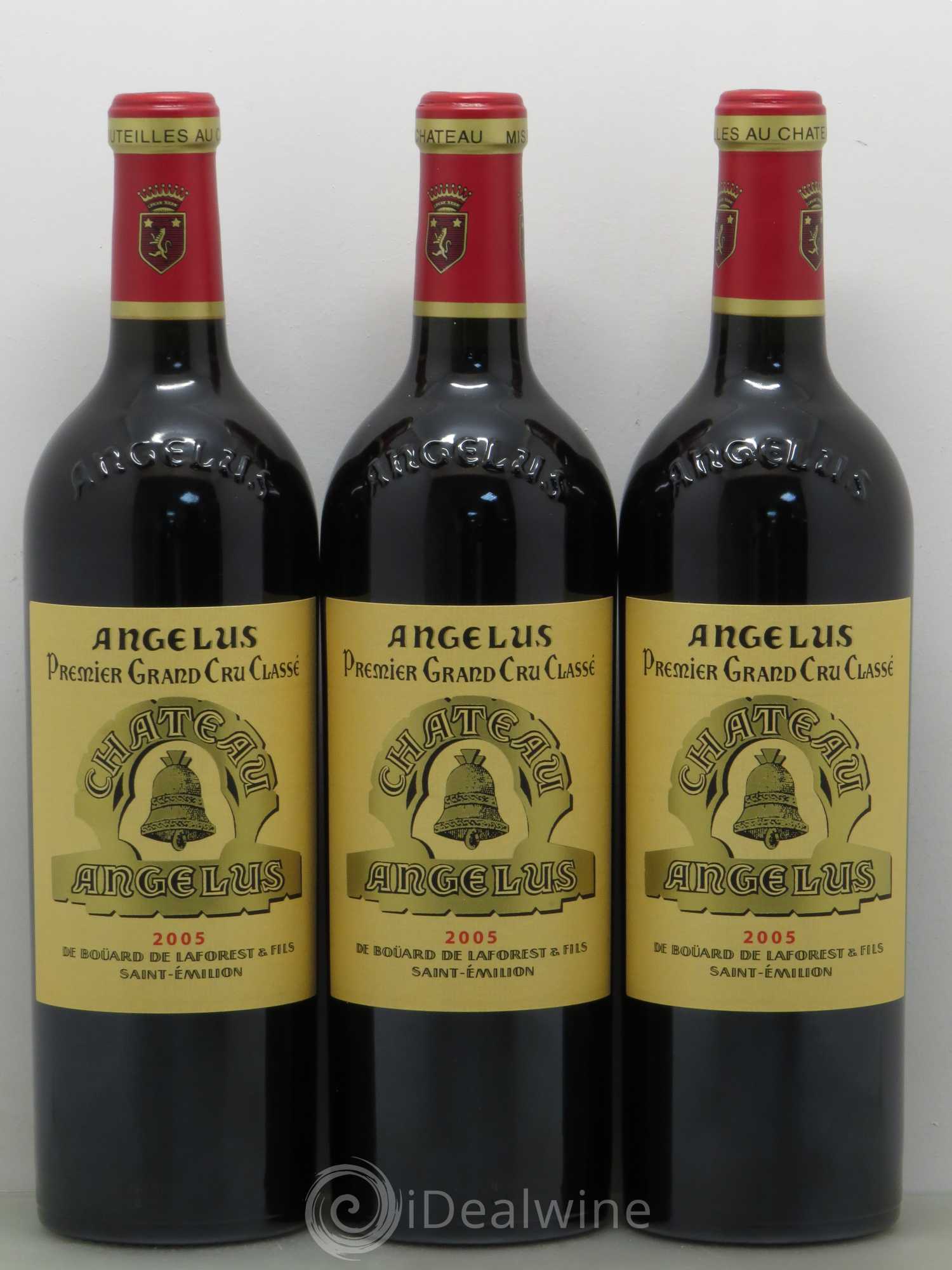 Château Angélus 1er Grand Cru Classé A 2005 - Lot de 3 bouteilles - 0