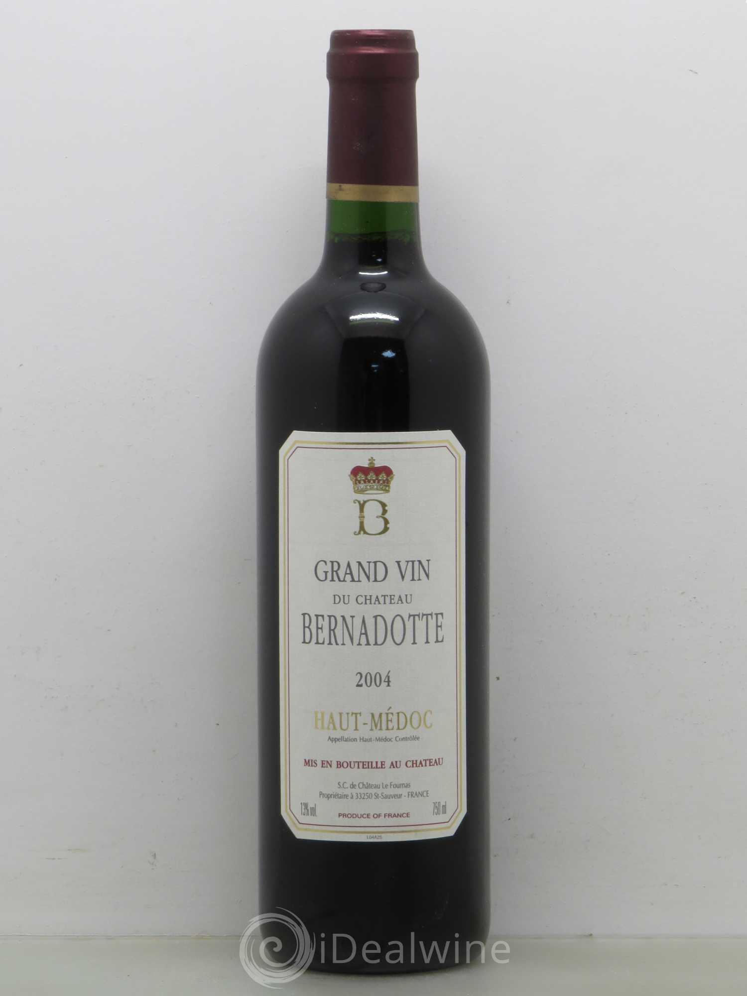 Château Bernadotte 2004 - Lot de 1 bouteille - 0
