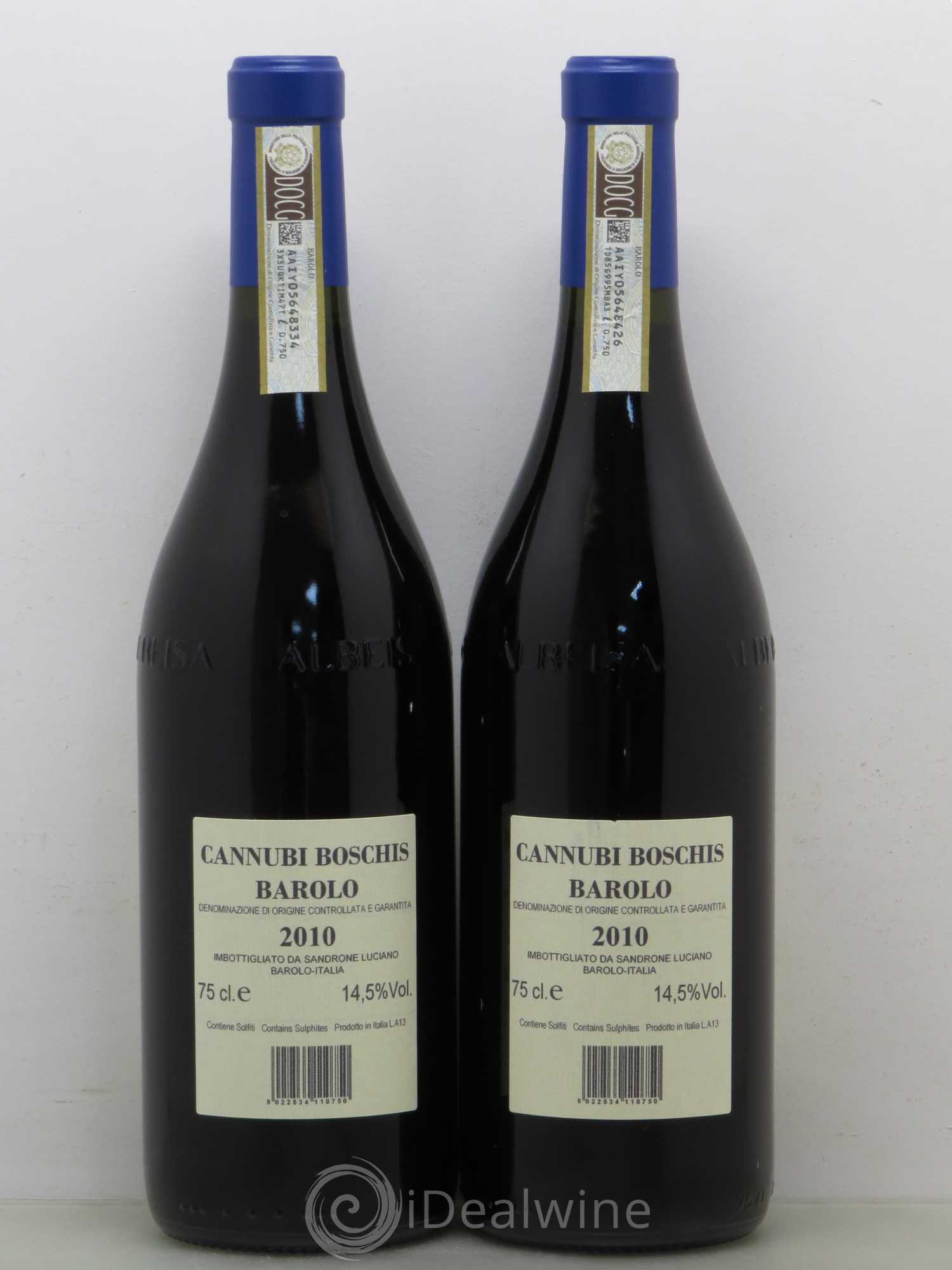 Barolo DOCG Aleste (anciennement Cannubi Boschis) Luciano Sandrone 2010 - Lot de 2 bouteilles - 1