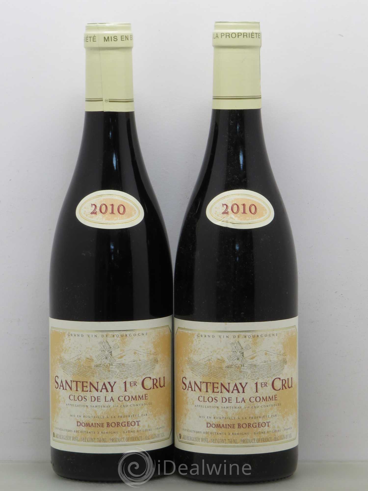 Santenay 1er Cru Clos de la Comme - Borgeot 2010 - Posten von 2 Flaschen - 0