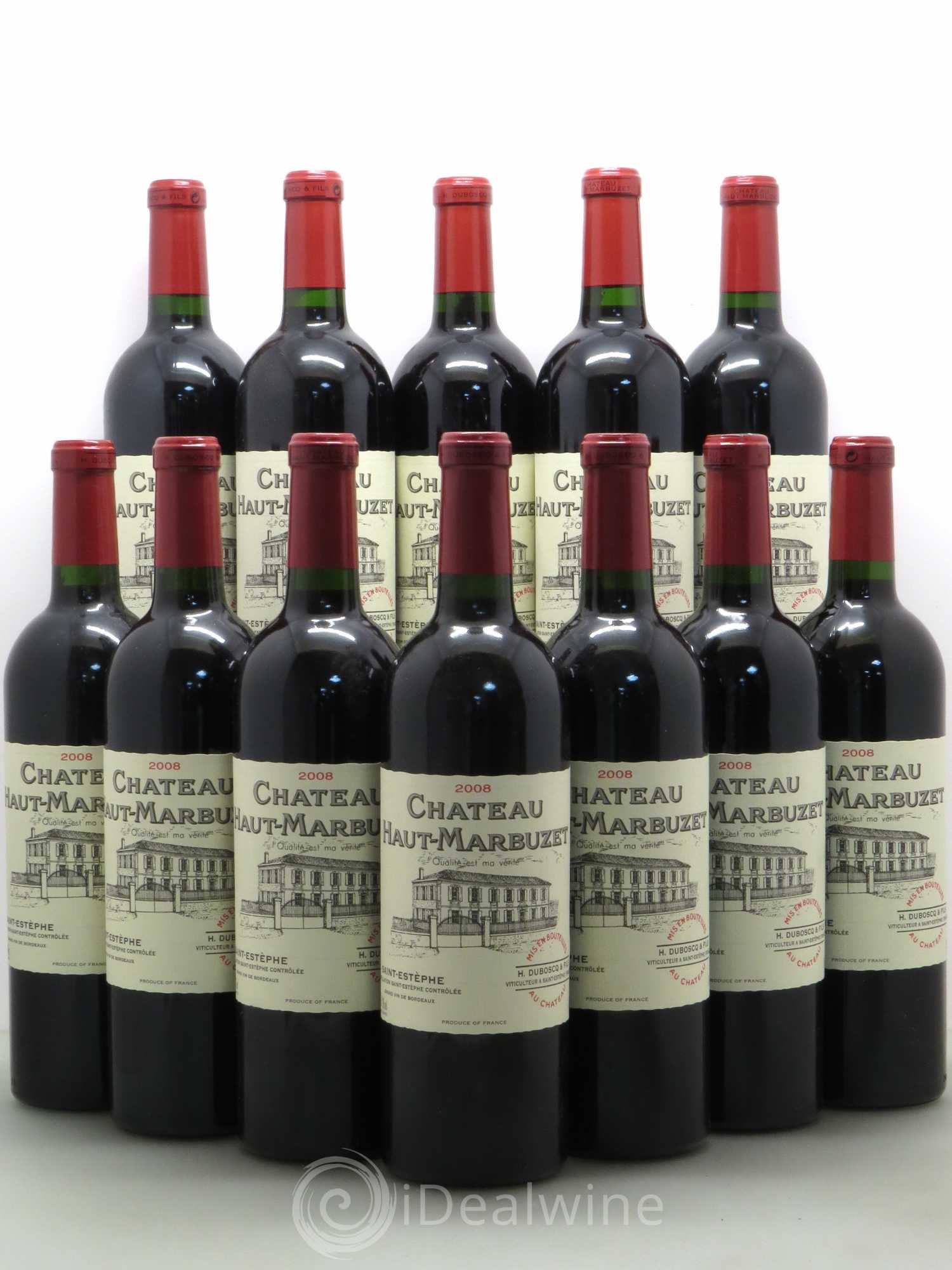 Château Haut Marbuzet 2008 - Lot de 12 bouteilles - 0