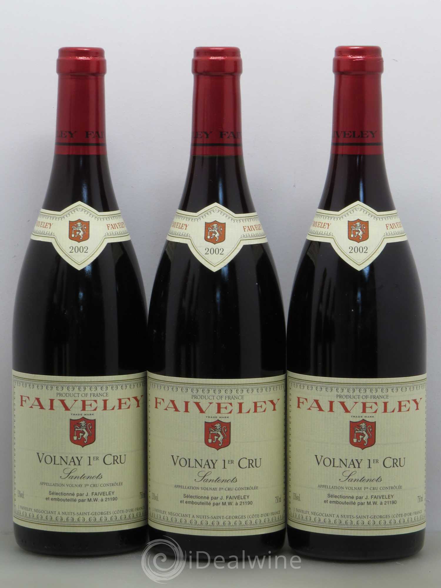 Volnay 1er Cru Santenots Faiveley 2002 - Posten von 6 Flaschen - 1