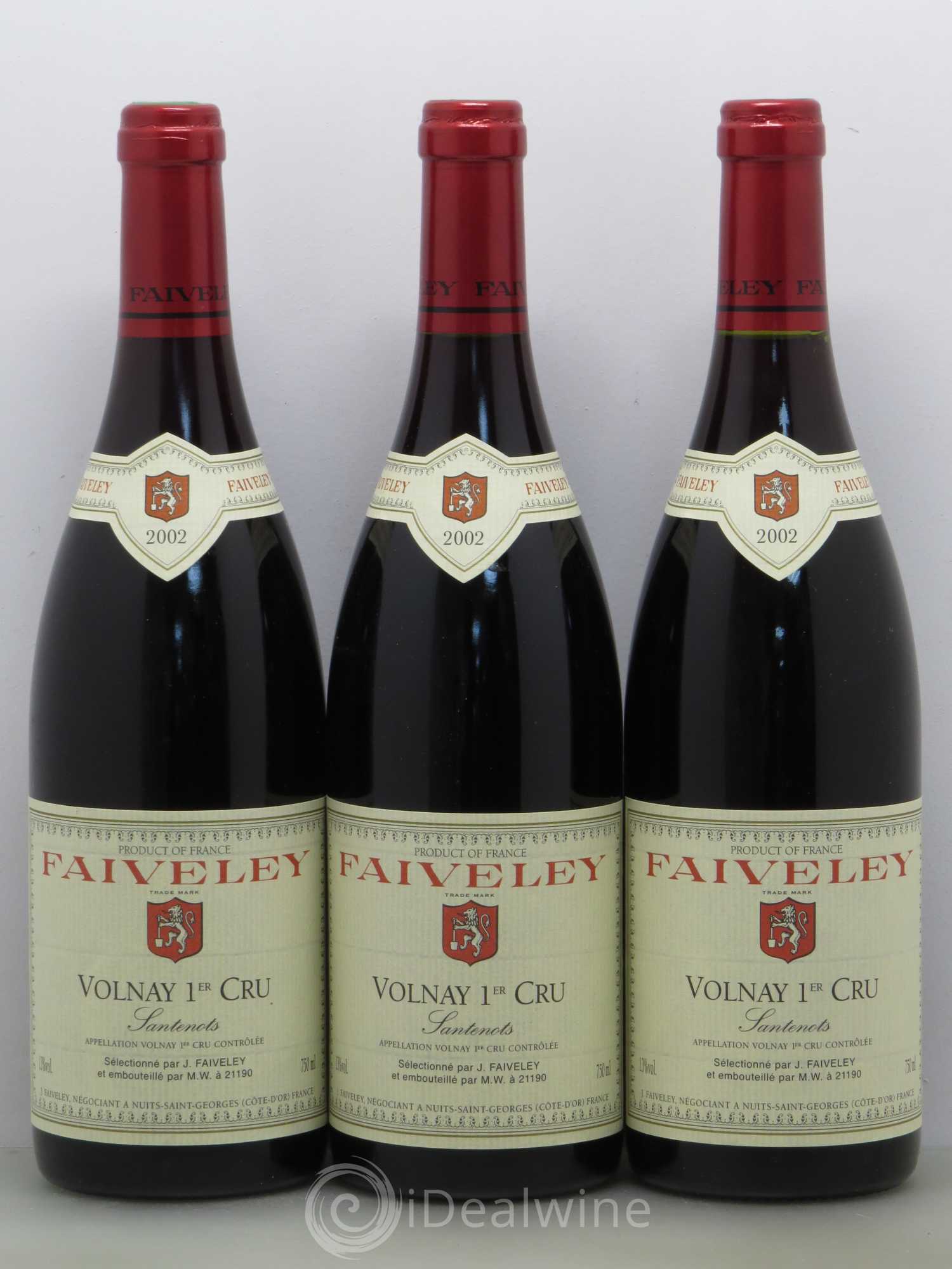 Volnay 1er Cru Santenots Faiveley 2002 - Posten von 6 Flaschen - 2