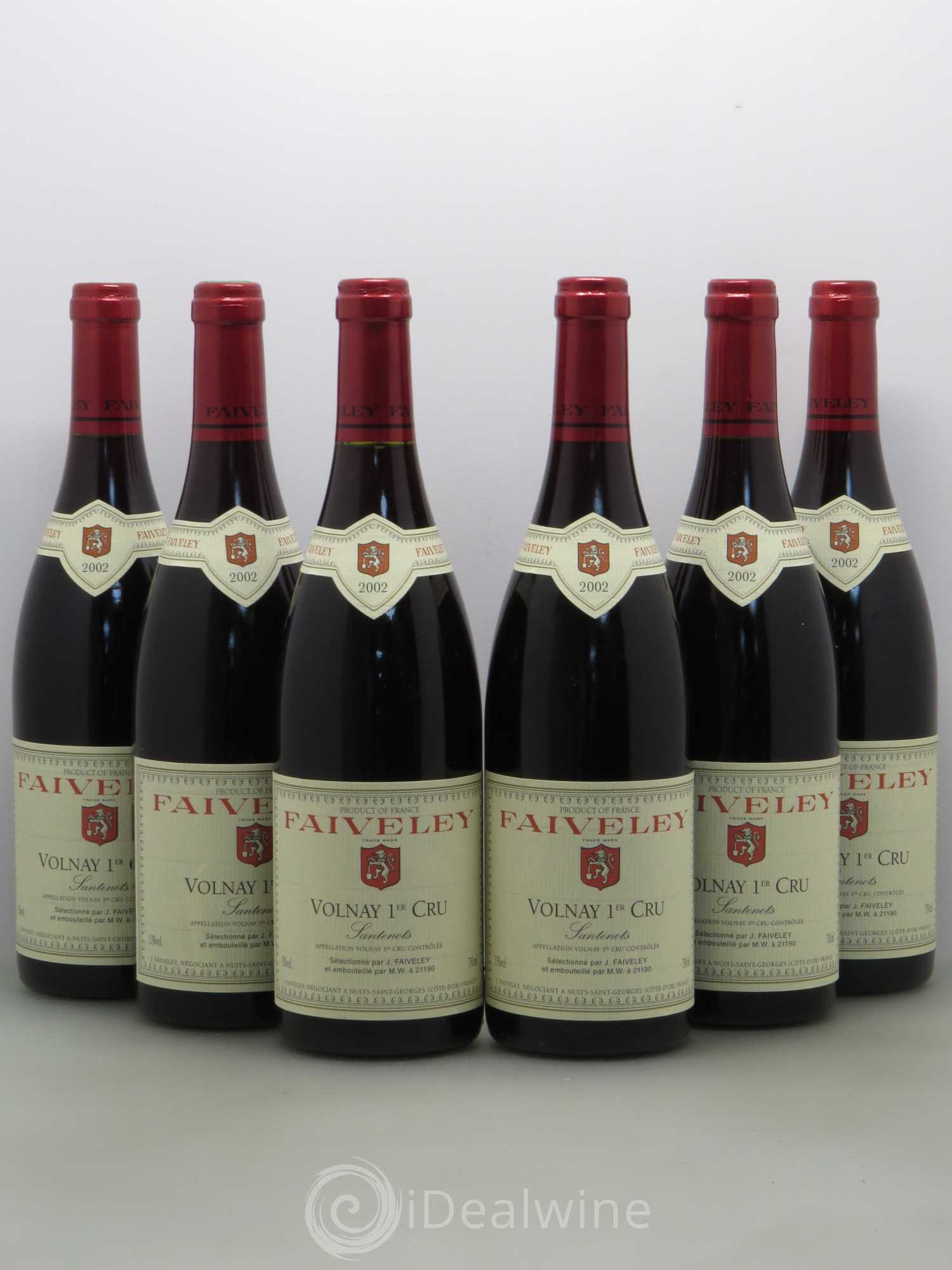Volnay 1er Cru Santenots Faiveley 2002 - Posten von 6 Flaschen - 0