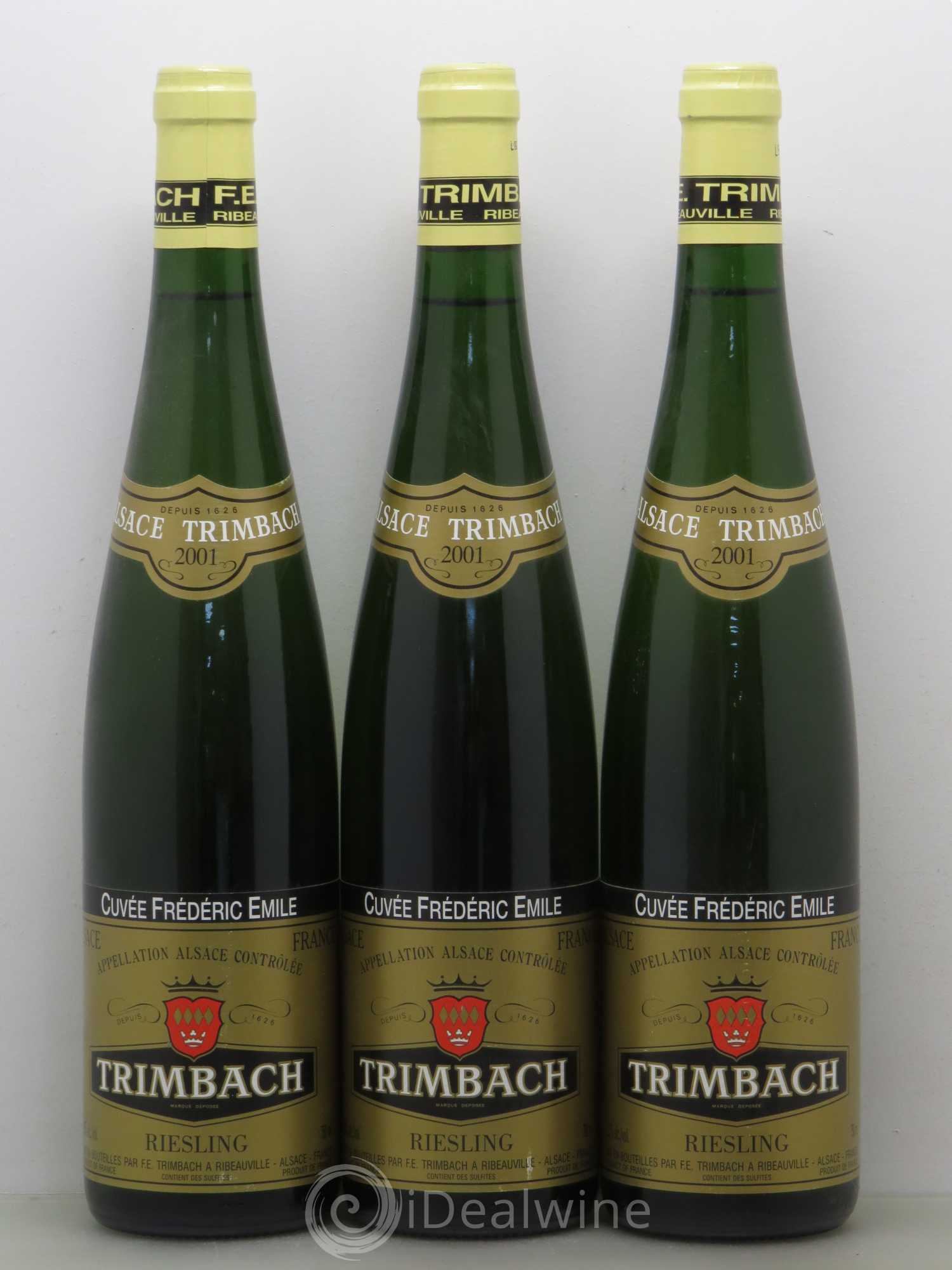 Alsace Riesling Cuvée Frédéric Emile Trimbach (Domaine) 2001 - Lot de 3 bouteilles - 0