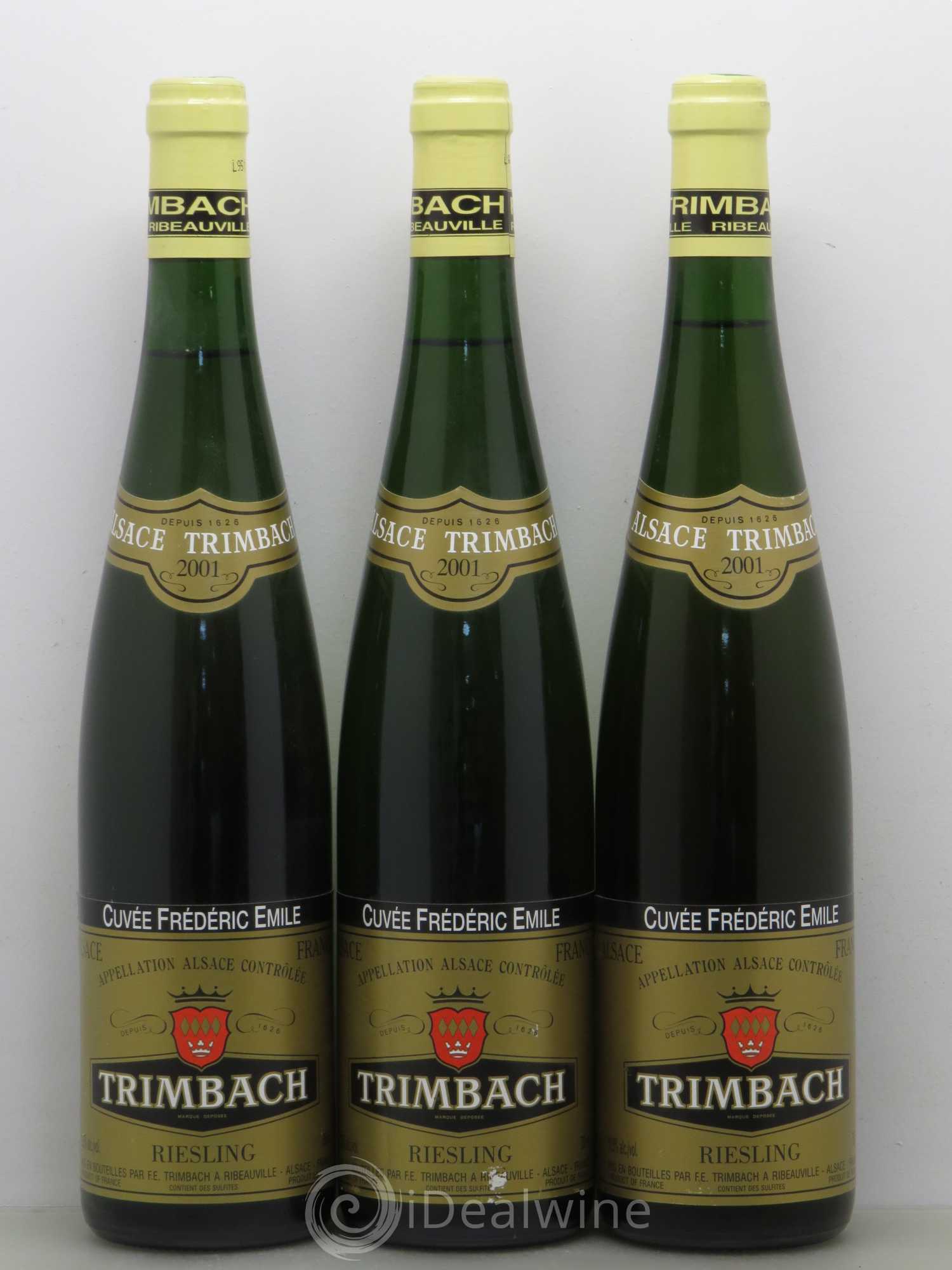 Alsace Riesling Cuvée Frédéric Emile Trimbach (Domaine) 2001 - Lot de 3 bouteilles - 0