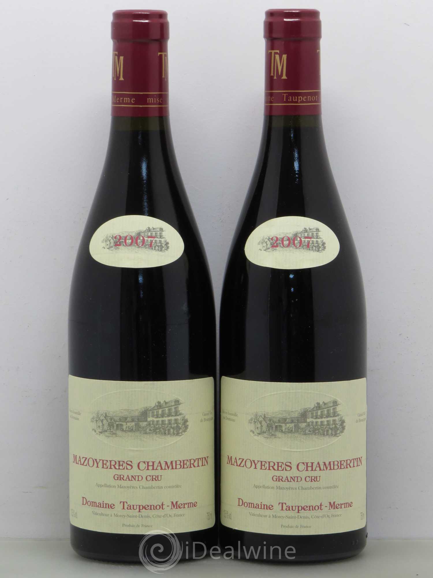 Mazoyères-Chambertin Grand Cru Taupenot Merme 2007 - Lot de 2 bouteilles - 0