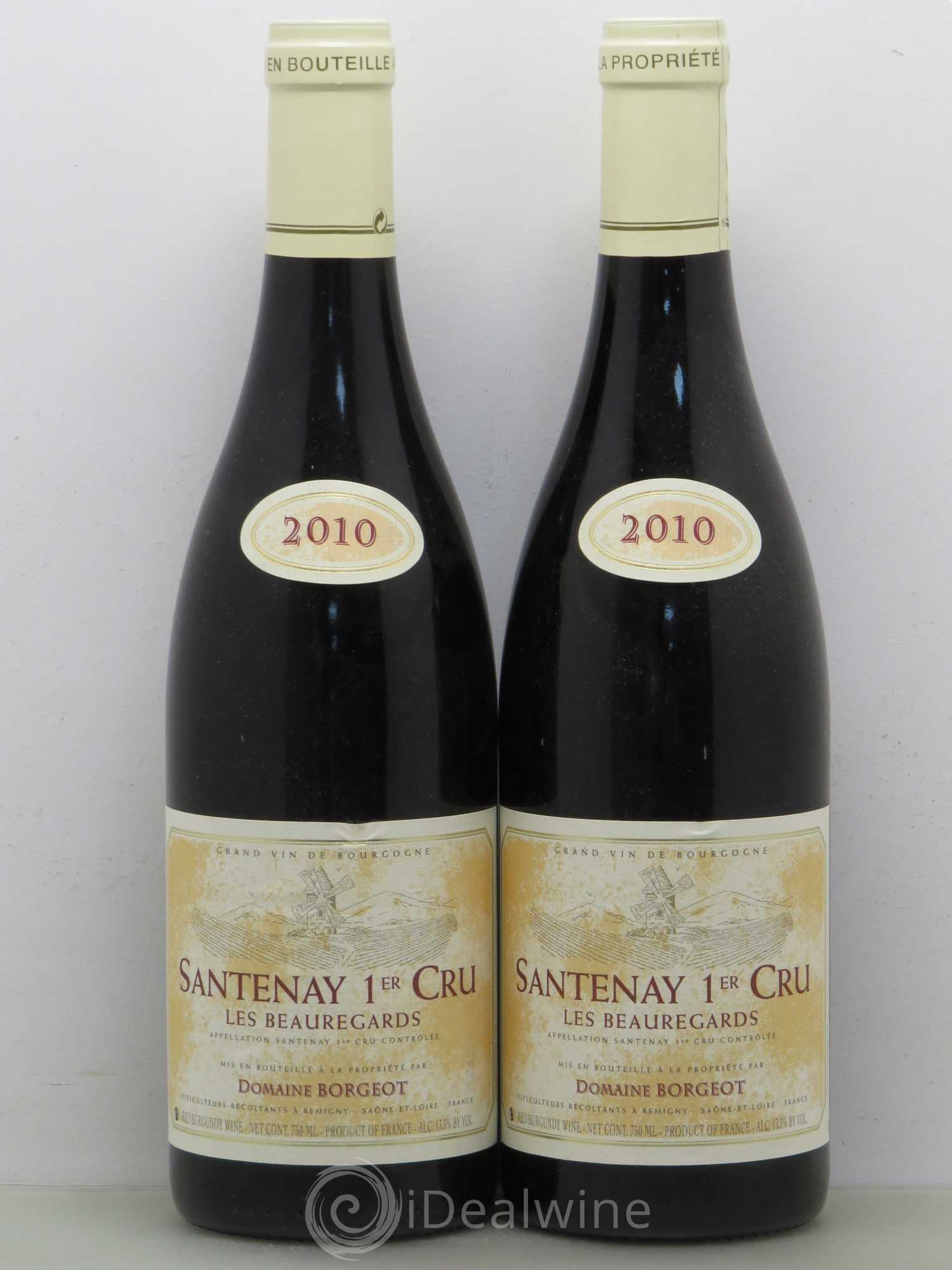 Santenay 1er Cru Les Beauregards Borgeot 2010 - Posten von 2 Flaschen - 0