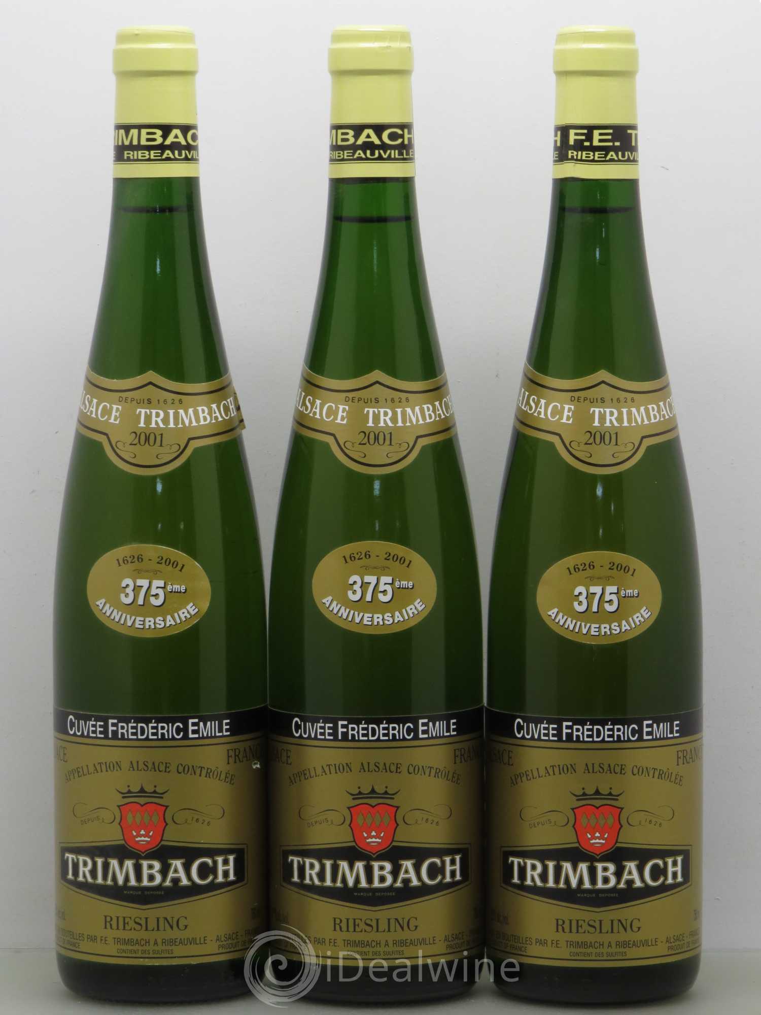 Alsace Riesling Cuvée Frédéric Emile Trimbach (Domaine) Cuvée des 375 ans 2001 - Posten von 6 Flaschen - 2
