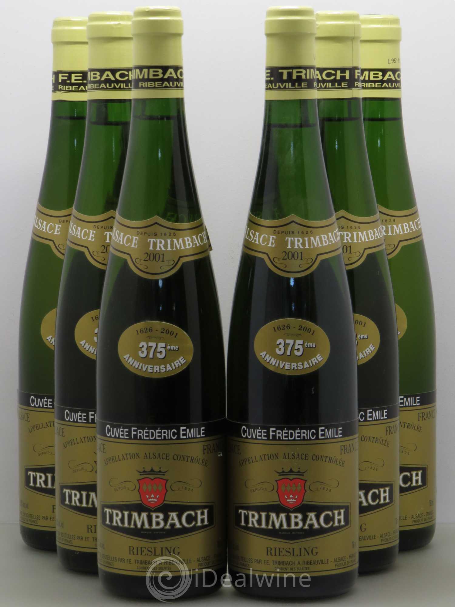 Alsace Riesling Cuvée Frédéric Emile Trimbach (Domaine) Cuvée des 375 ans 2001 - Posten von 6 Flaschen - 0