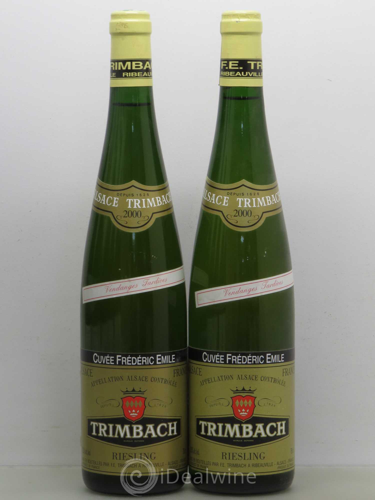 Alsace Riesling Cuvée Frédéric Emile Trimbach (Domaine) Vendanges Tardives 2000 - Lot de 2 bouteilles - 0